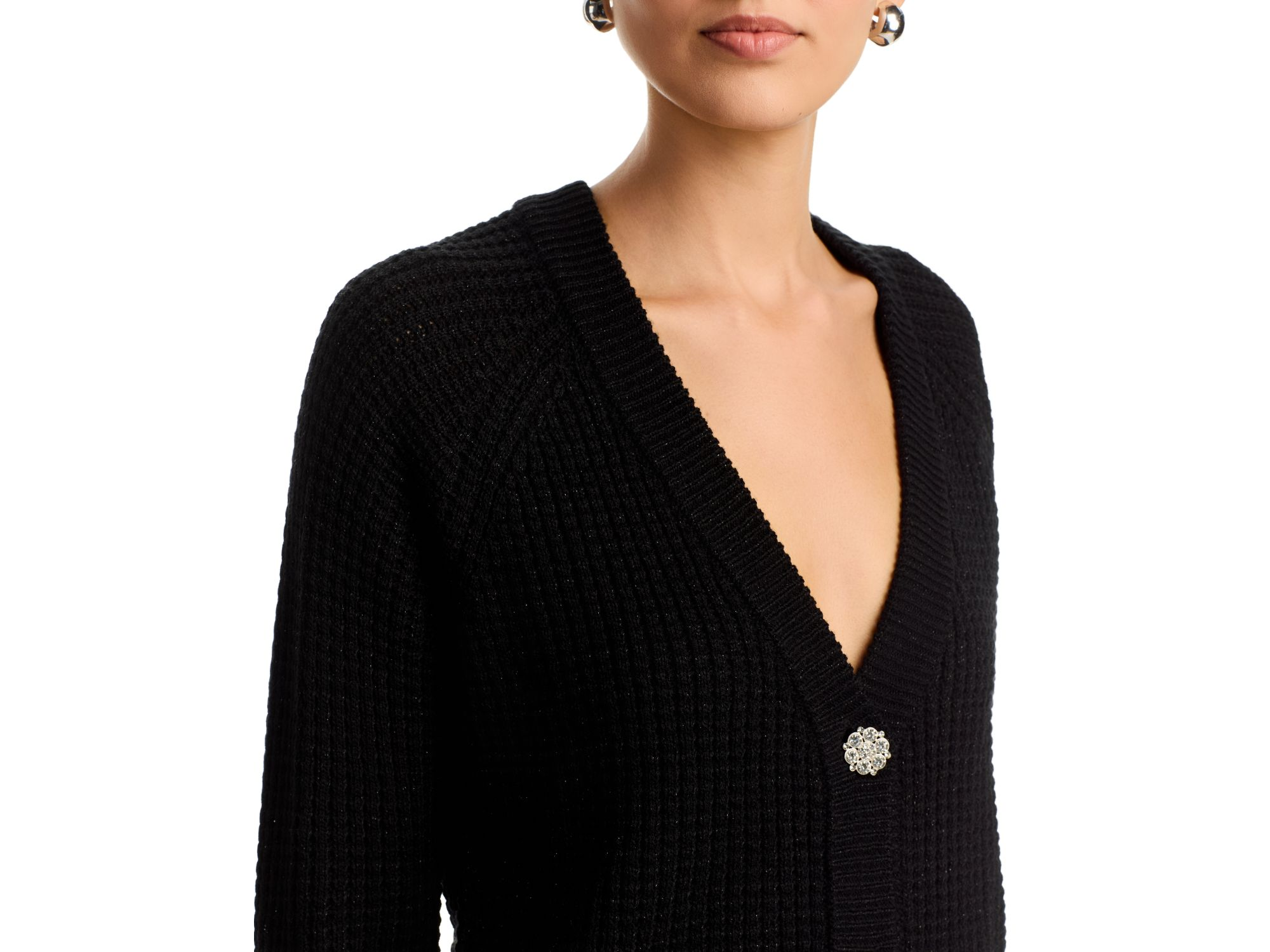 Metallic Knit Cardigan — Image 3