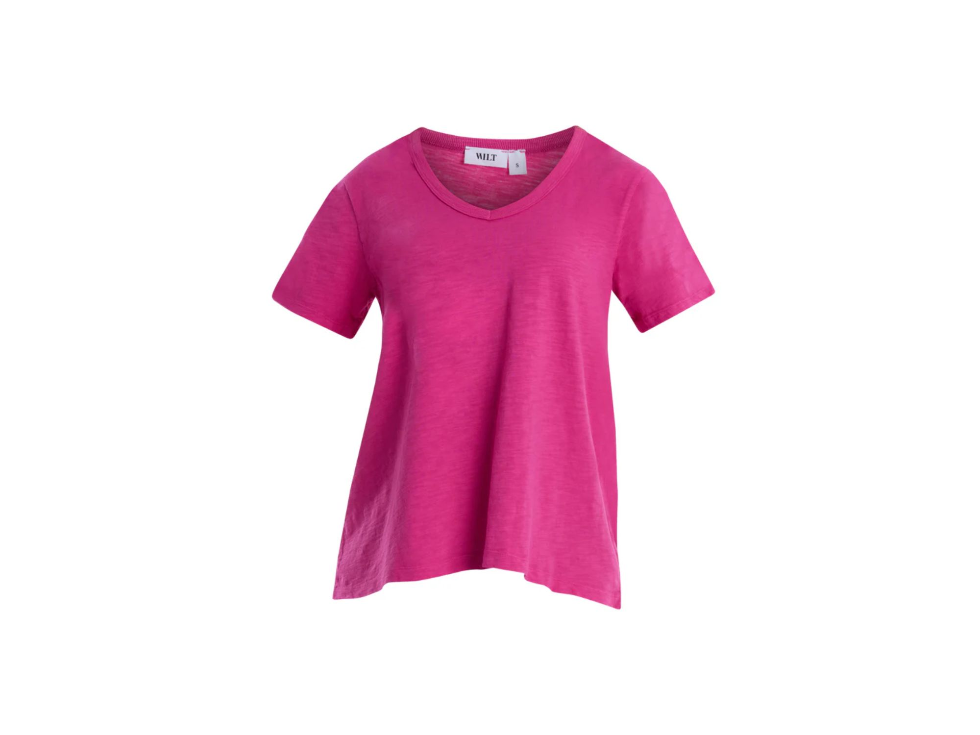 Deep V-Neck Ruched Sleeve Tee — Image 4