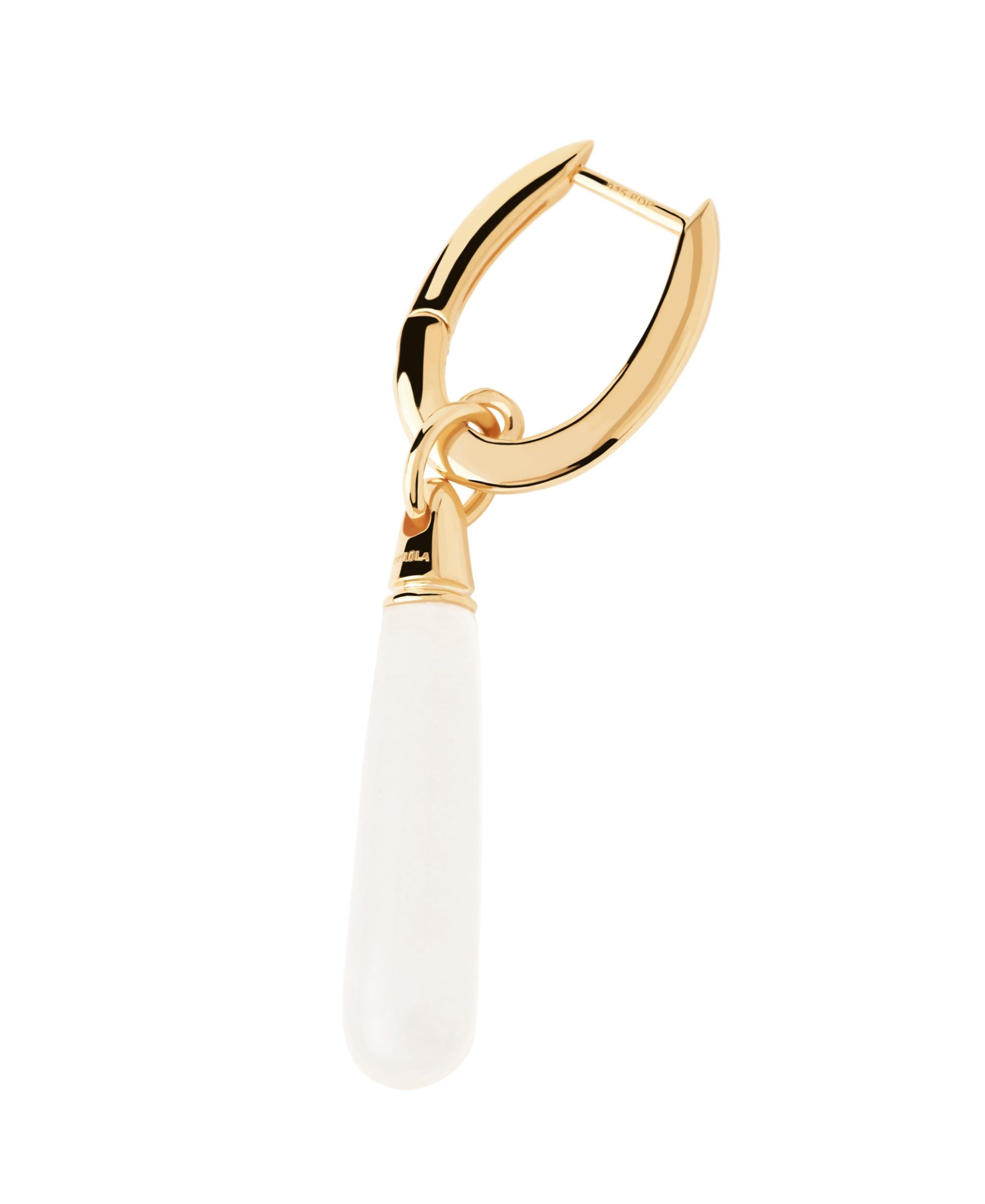 Women's Rock Crystal Large Jupiter Single Hoop — Image 3