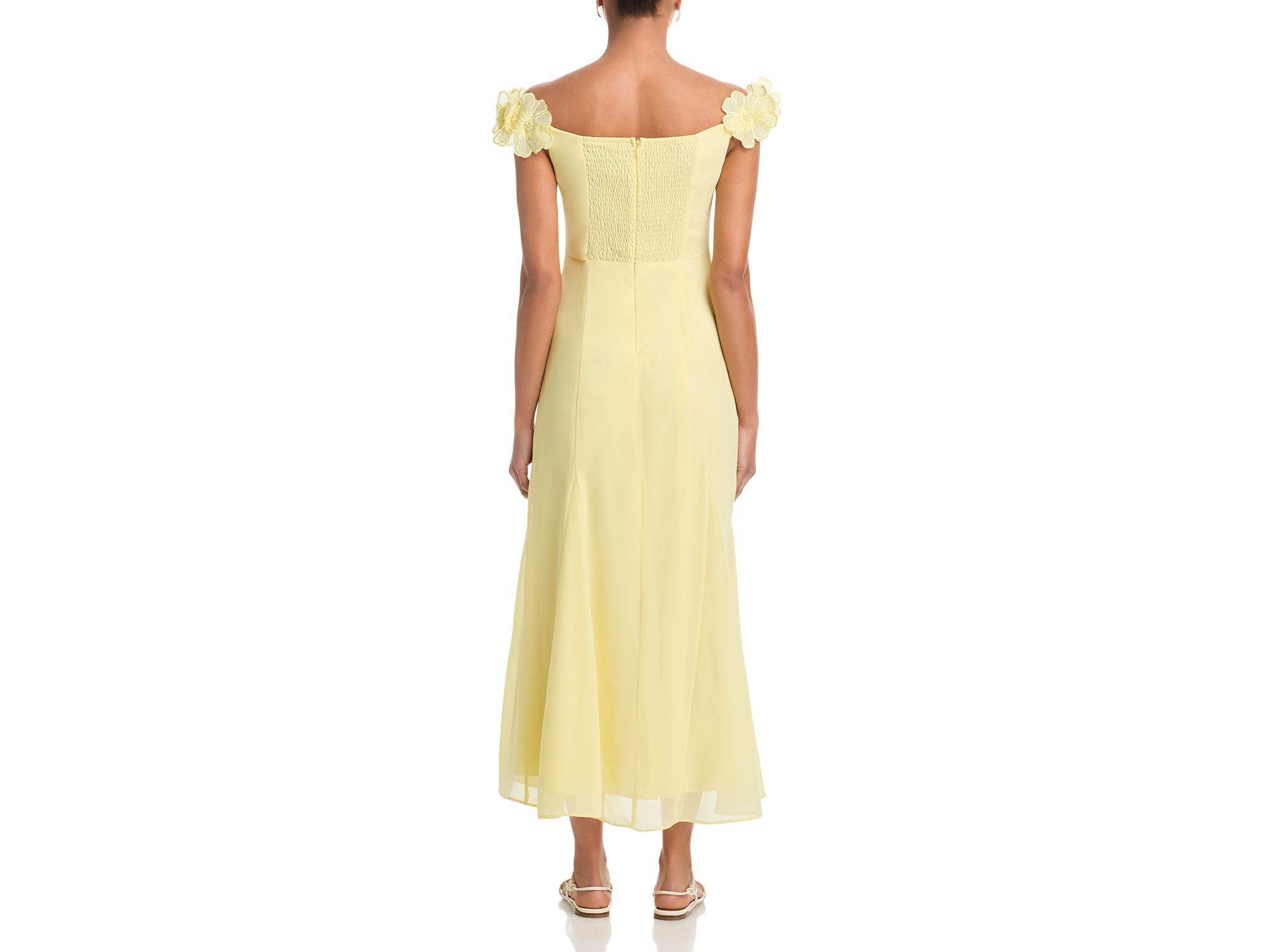 Appliqué Floral Off-the-Shoulder Midi Dress - Exclusive — Image 4