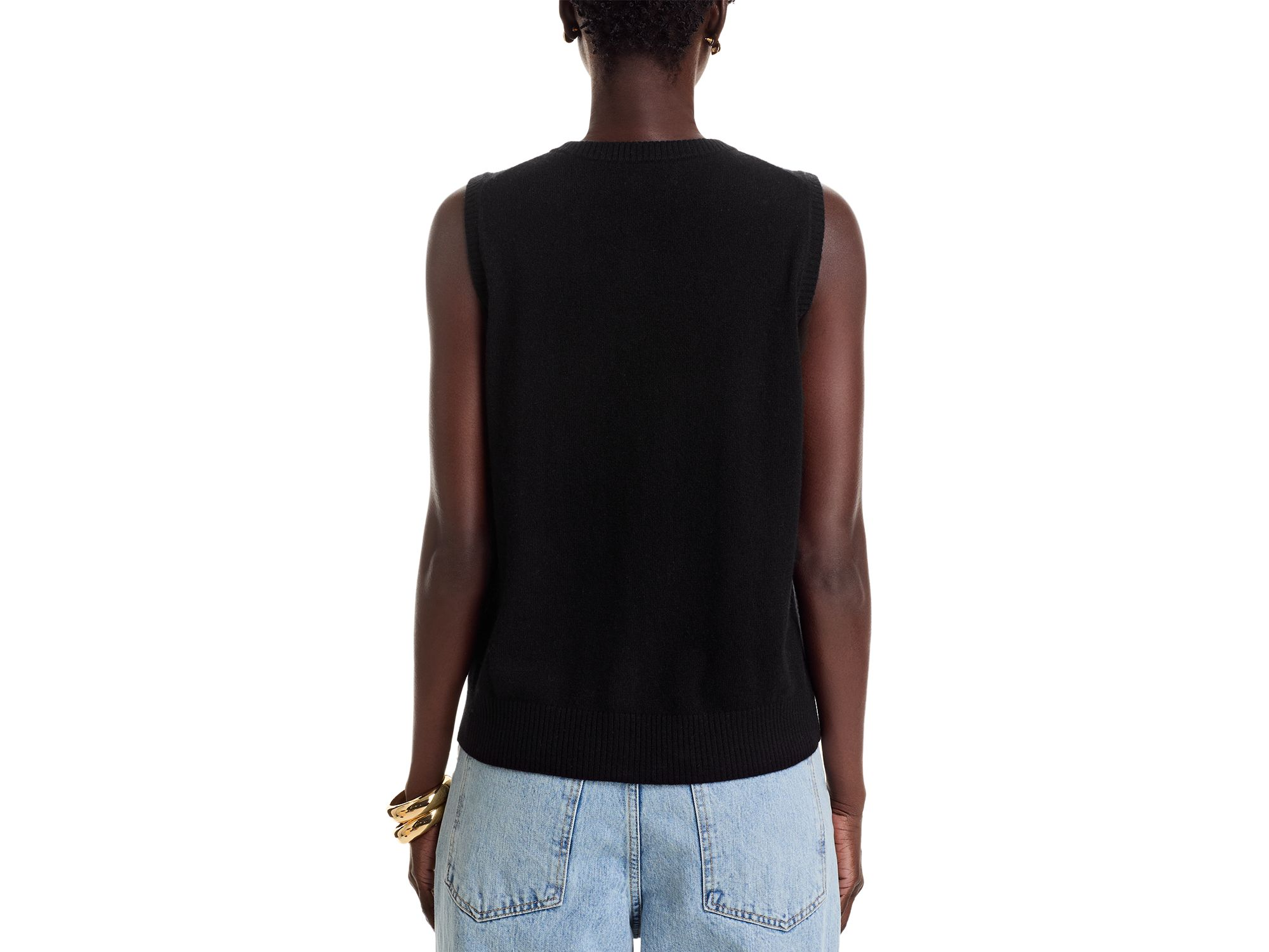 100% Cashmere Crewneck Sweater Vest - Exclusive — Image 3
