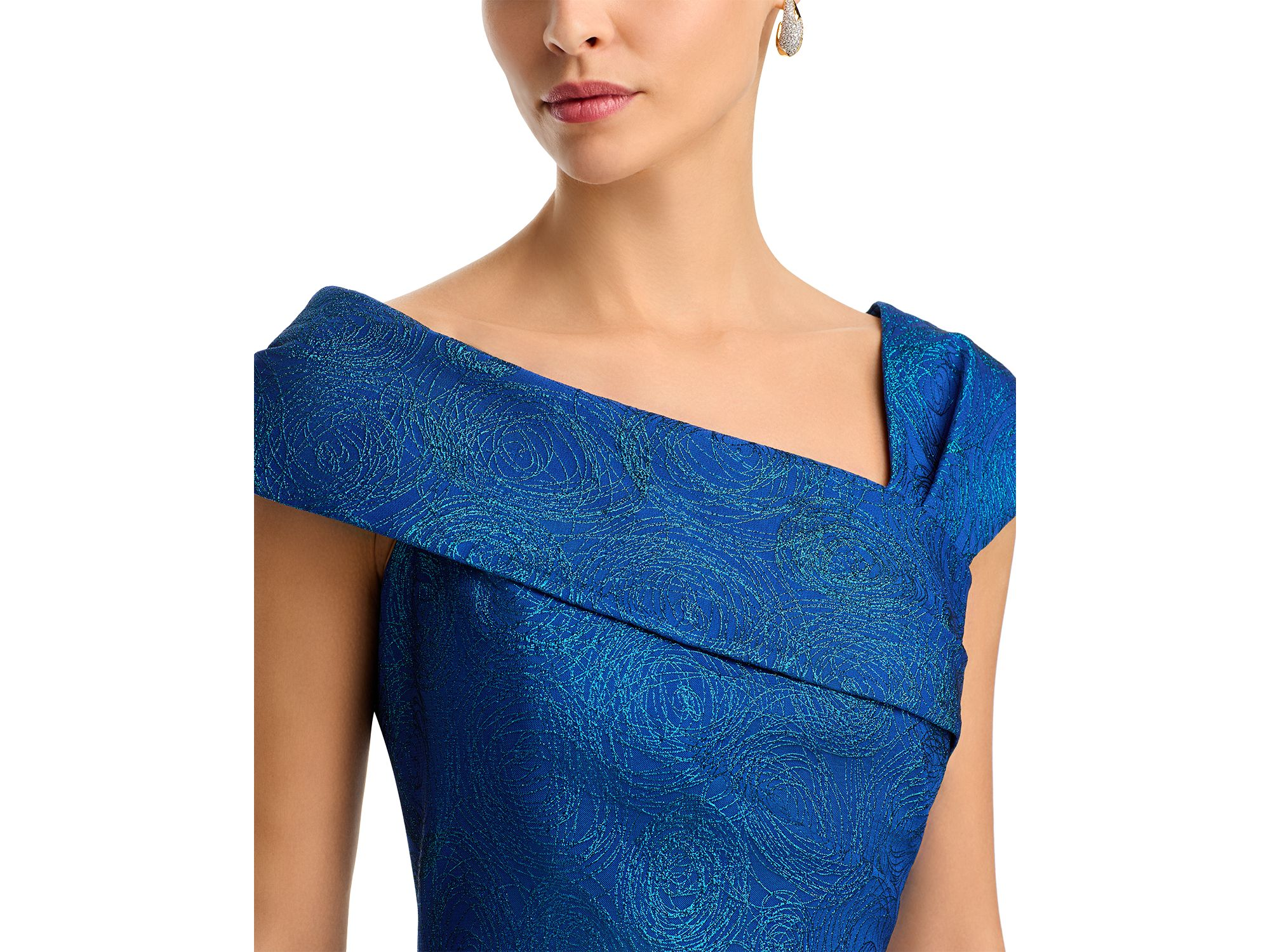 Metallic Jacquard Stretch Gown — Image 3