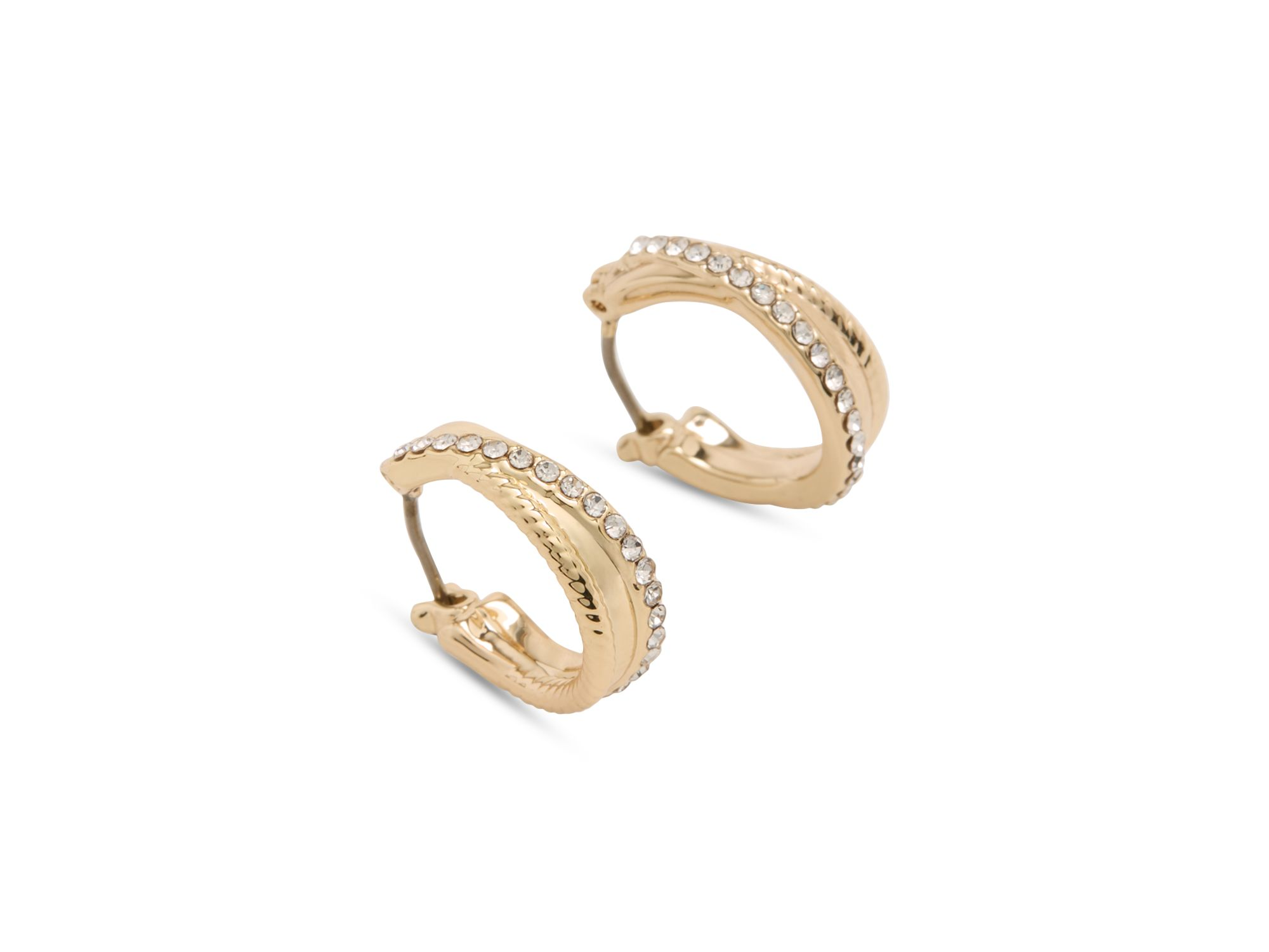 Twisted Rope Pave Earrings — Image 3
