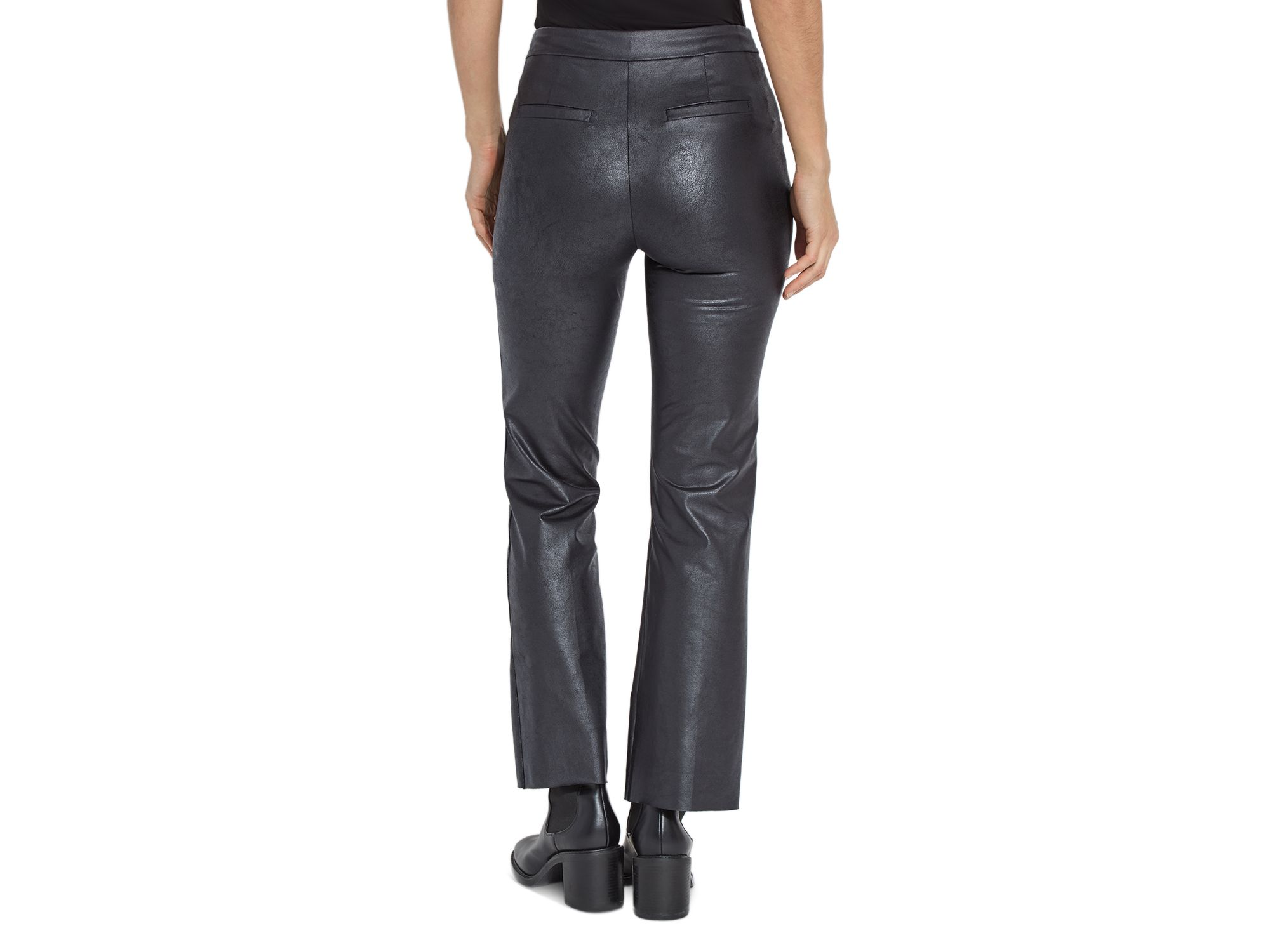 Elysse Foiled Faux Leather Bootcut Pants — Image 4