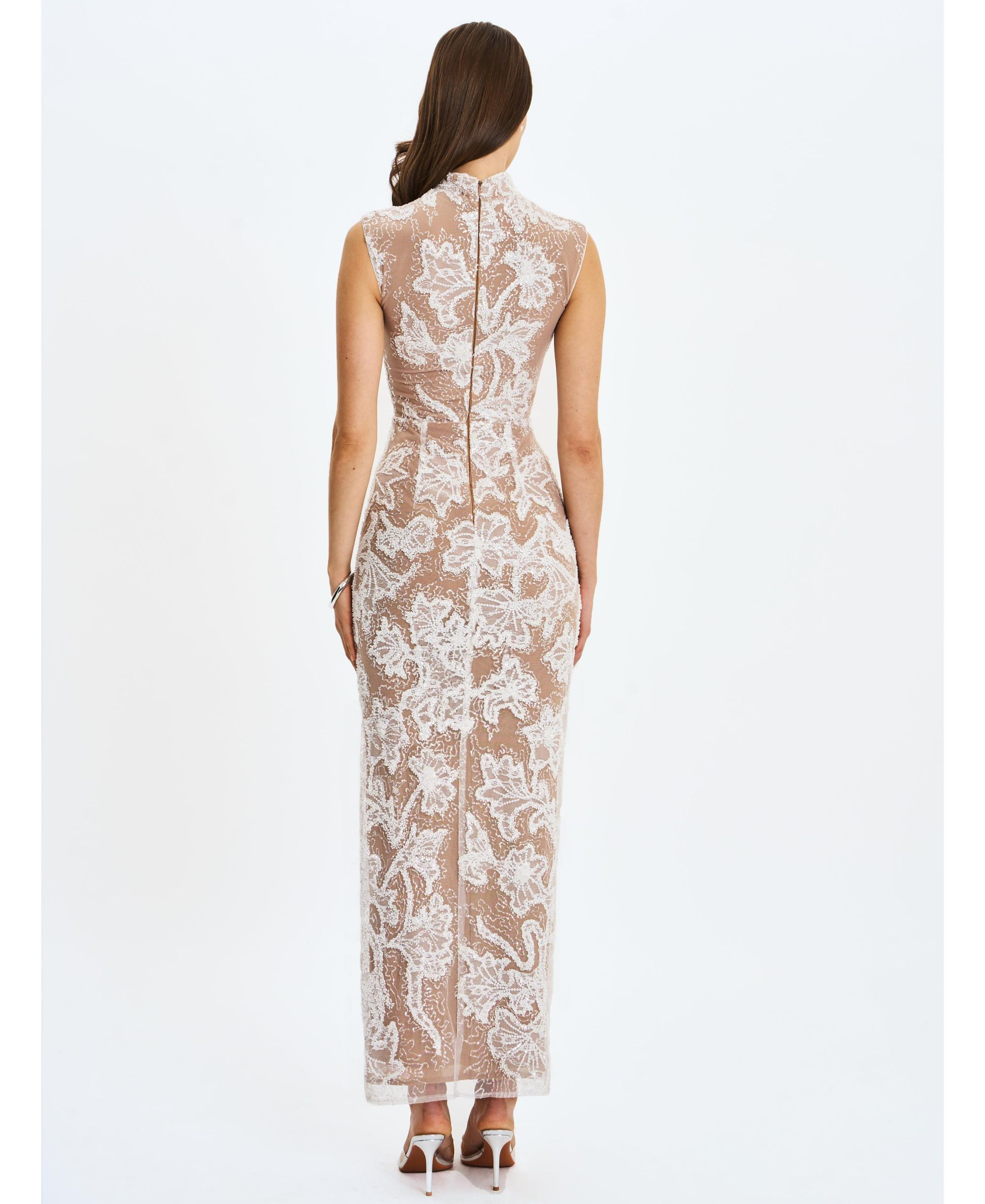 Tavia Beaded Teardrop Neckline Maxi Dress — Image 4