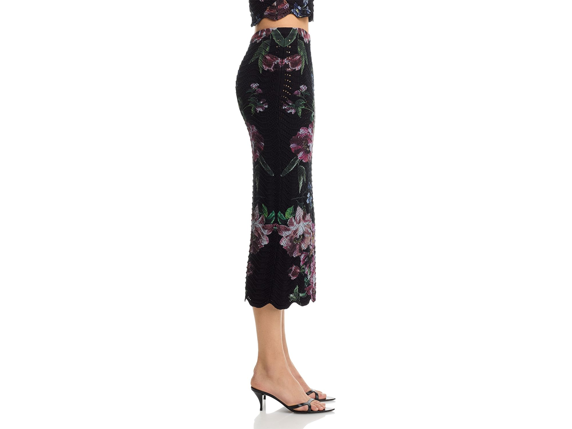 Floral Sweater Knit Midi Skirt - Exclusive — Image 6