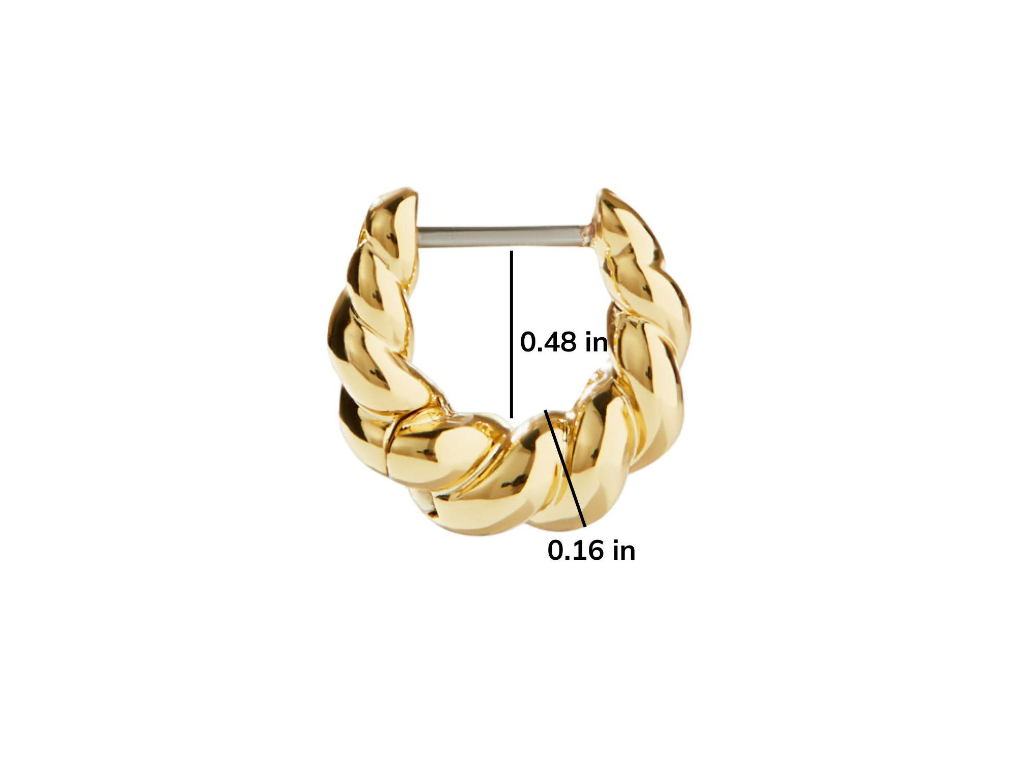 Paris Mini Twisted Hoop Earrings — Image 6