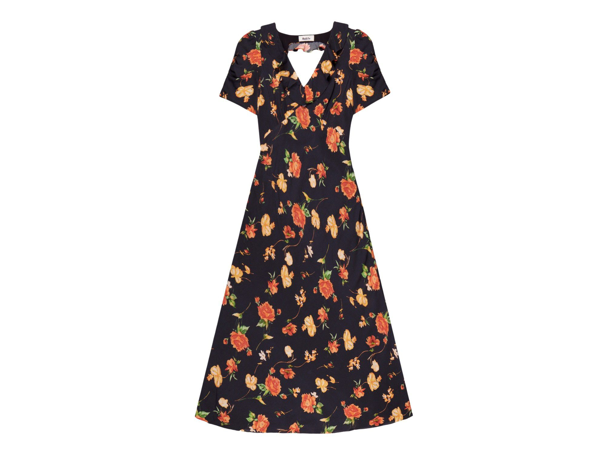 Floral Print Tie Back Dress — Image 3