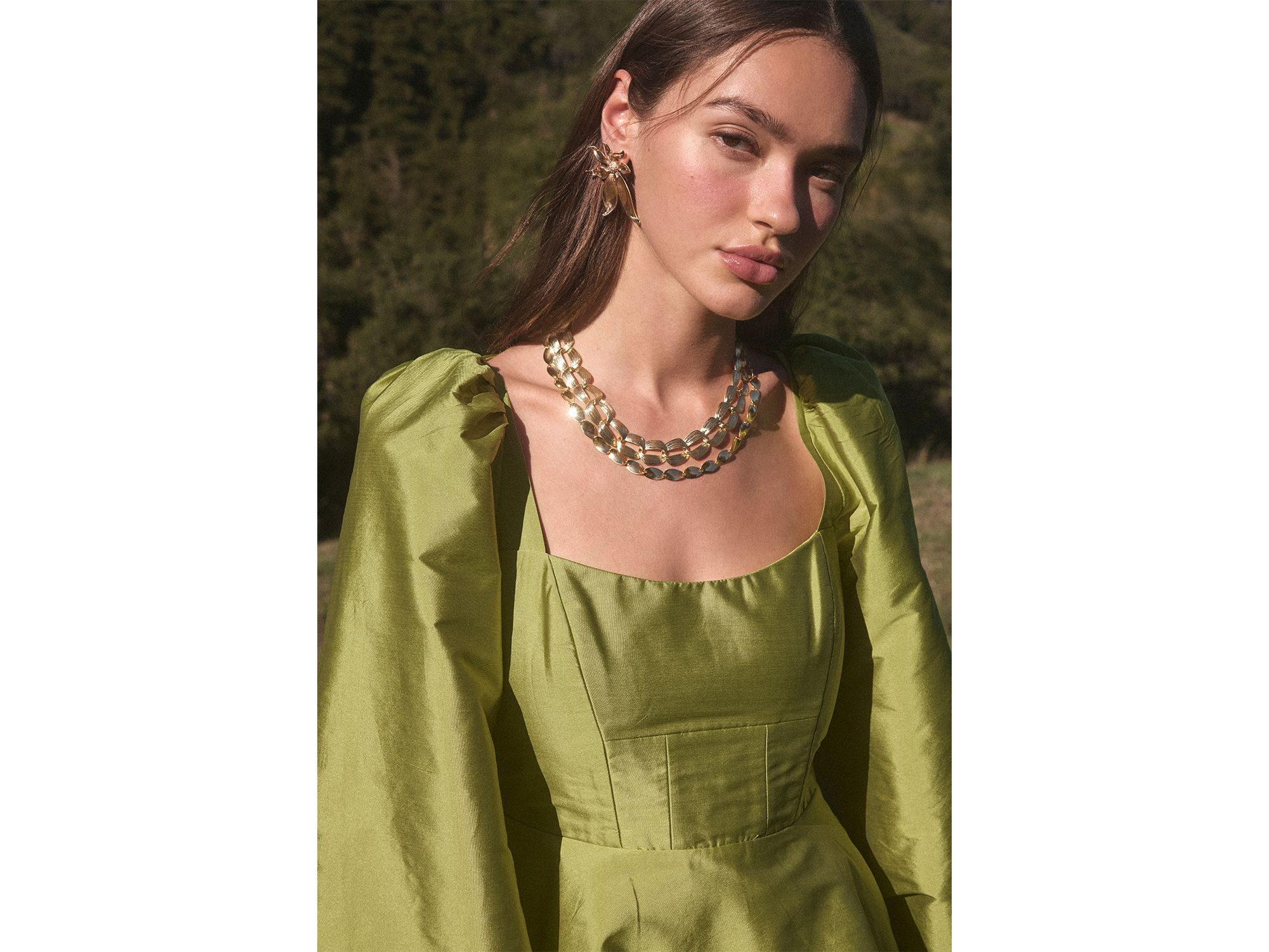 Kira Multi Strand Chain Necklace, 18-20.5" — Image 3
