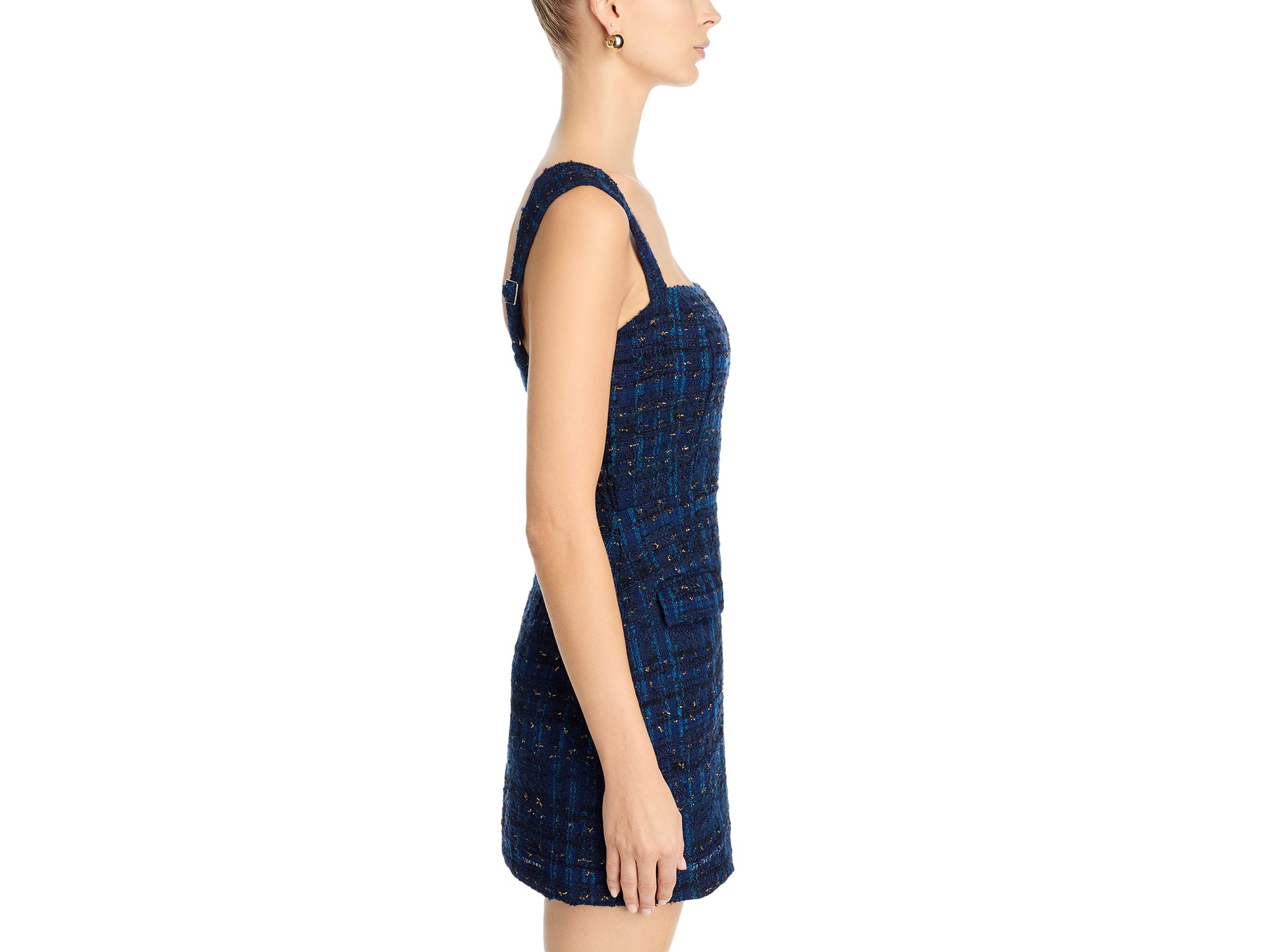 Metallic Tweed Mini Dress - Exclusive — Image 4