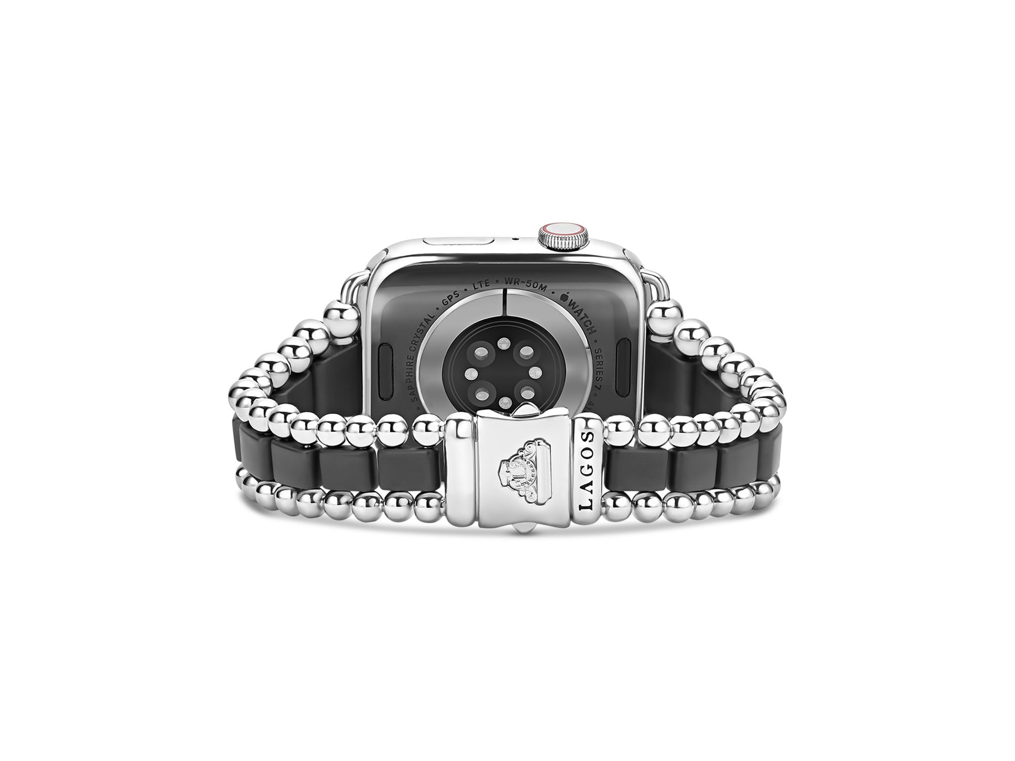 Smart Caviar Black Ceramic & Stainless Steel Apple™ Watch Bracelet, 42mm - Exclusive — Image 3