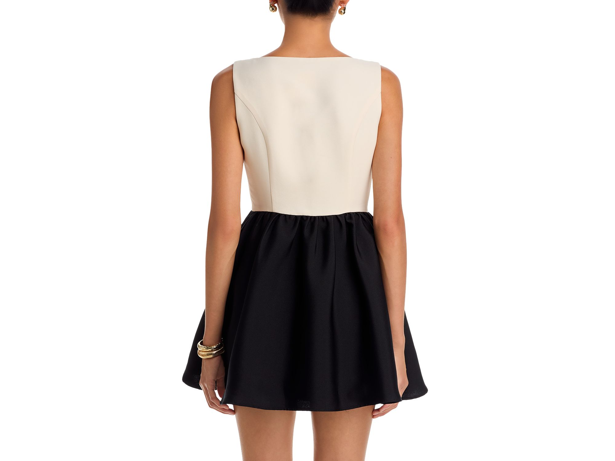 Structured Taffeta Mini Dress — Image 3