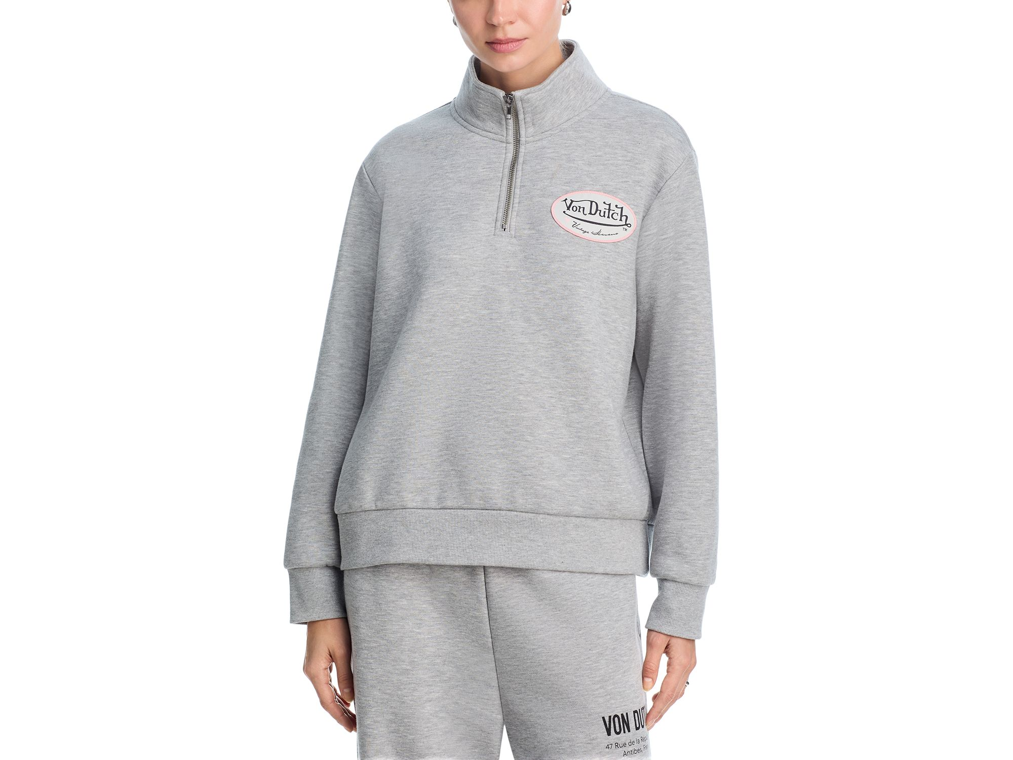 x Von Dutch Graphic Quarter Zip Sweatshirt & Sweatpants — Image 4