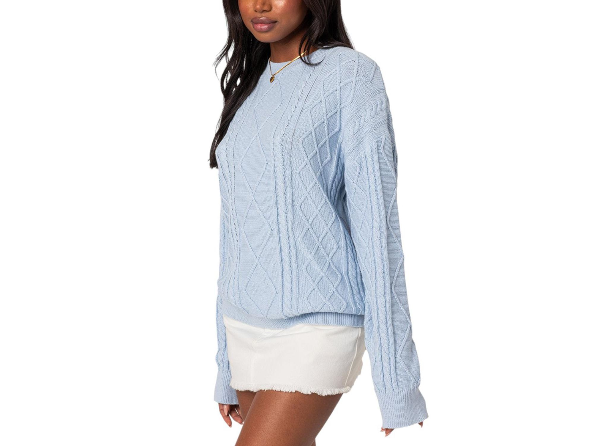 Jessy Cable Knit Oversized Sweater — Image 3