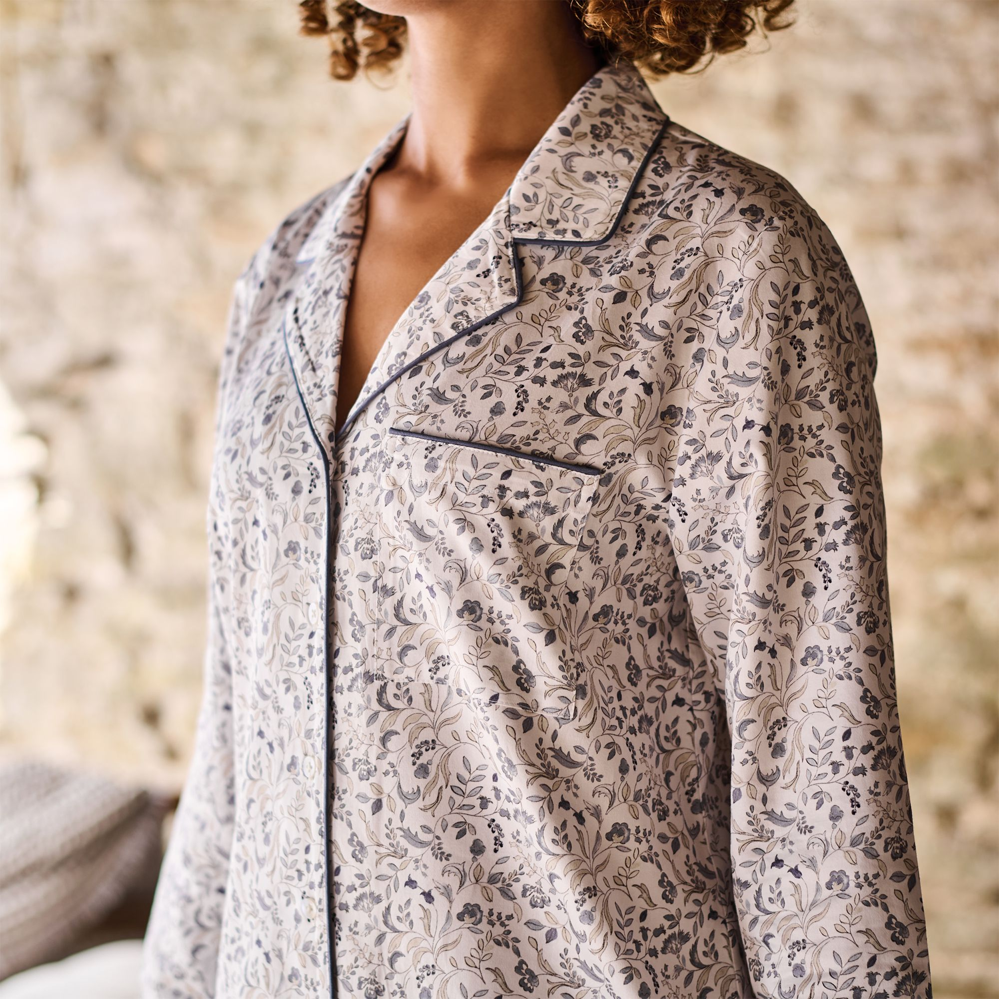 Ditsy Gingham Cotton Pajama Set — Image 5