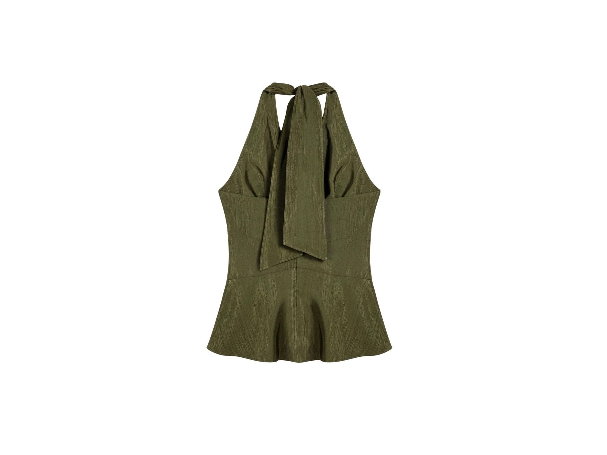 Halter Neck Peplum Top — Image 3