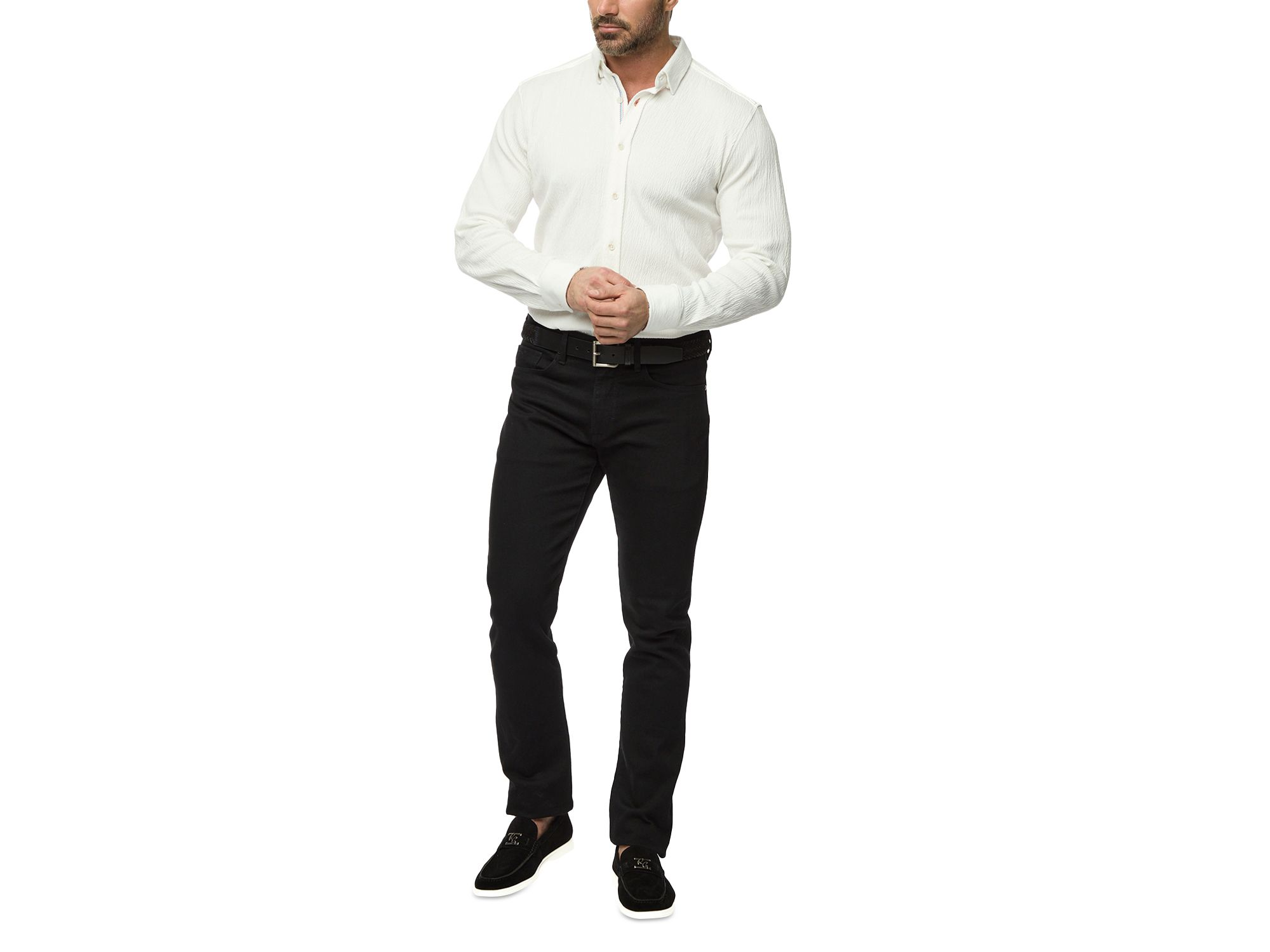 Hammond Button Down Textured Shirt — Image 7