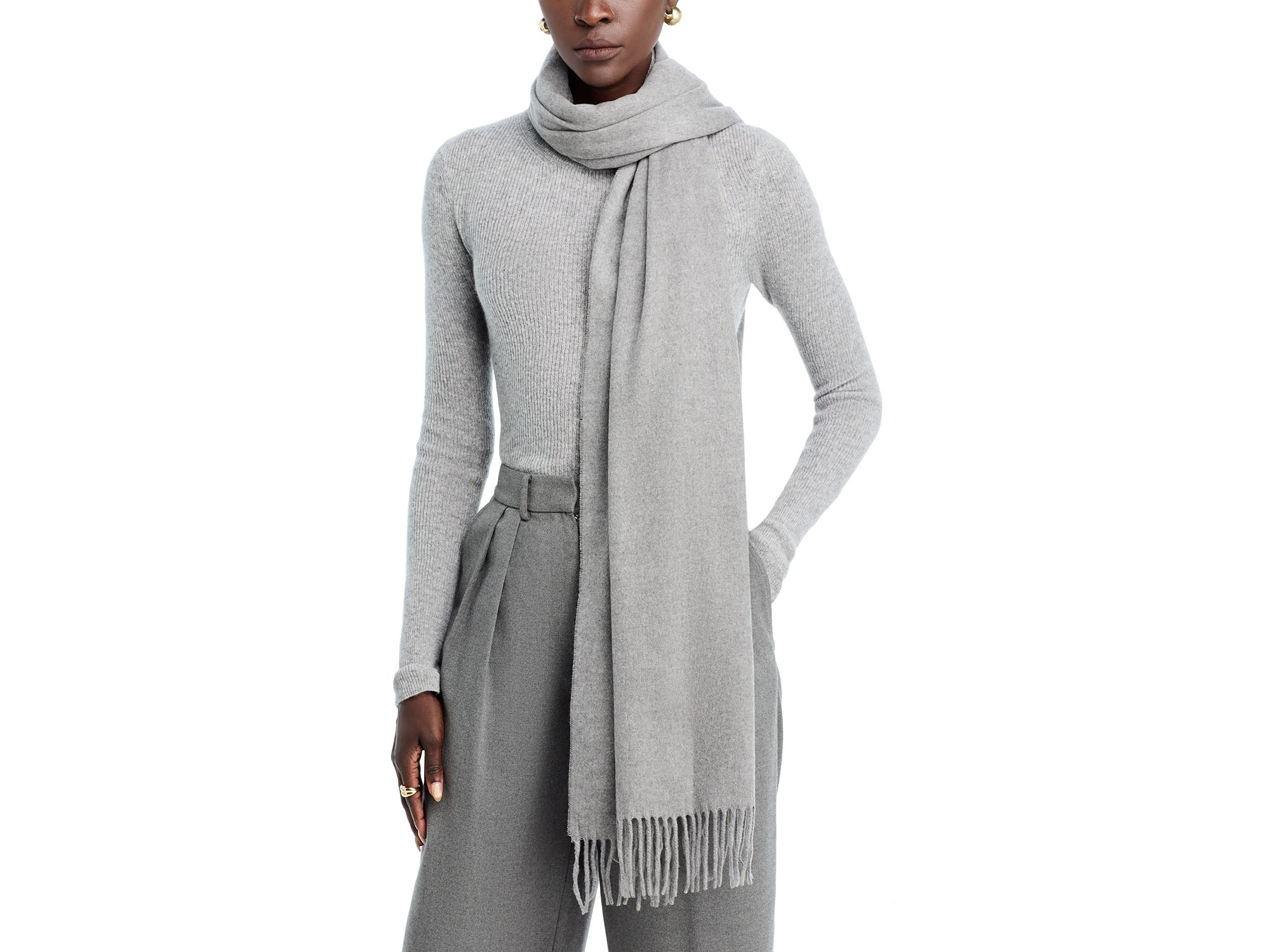 Fringe Scarf Wrap - Exclusive — Image 3