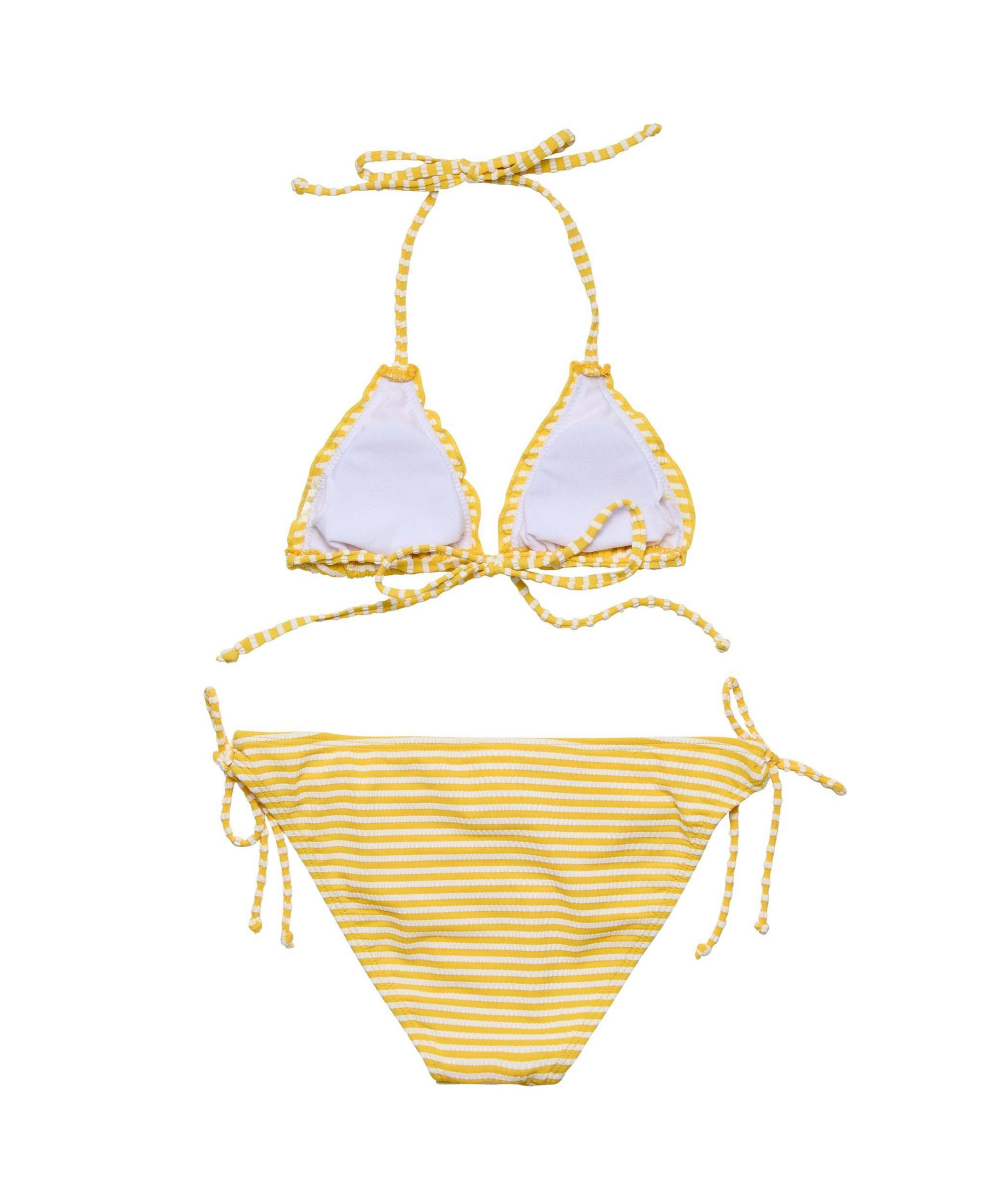 Girls' Sunshine Stripe Triangle Bikini - Big Kid — Image 5