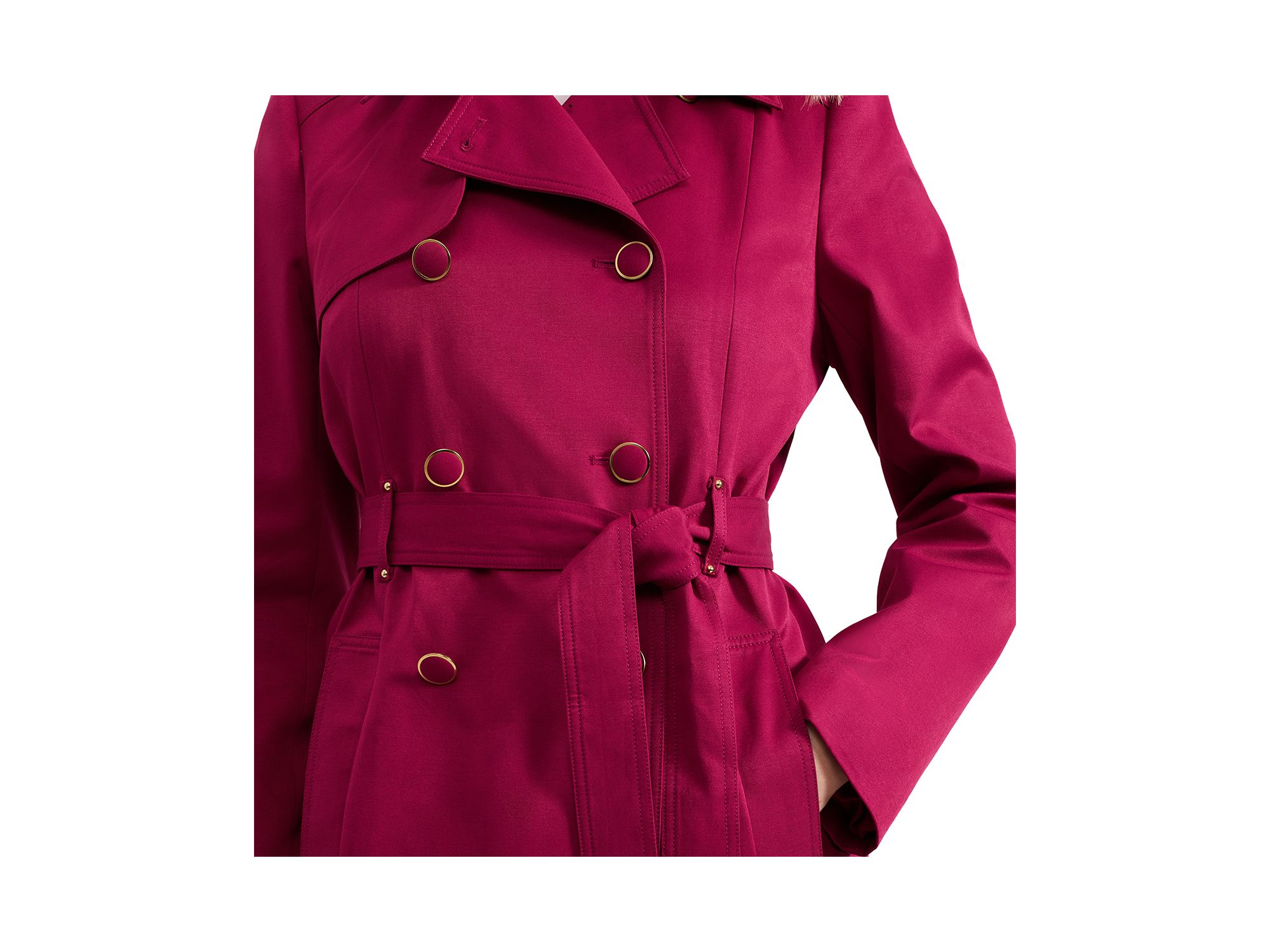Cheryl Fitted Trench Button Up Jacket — Image 4