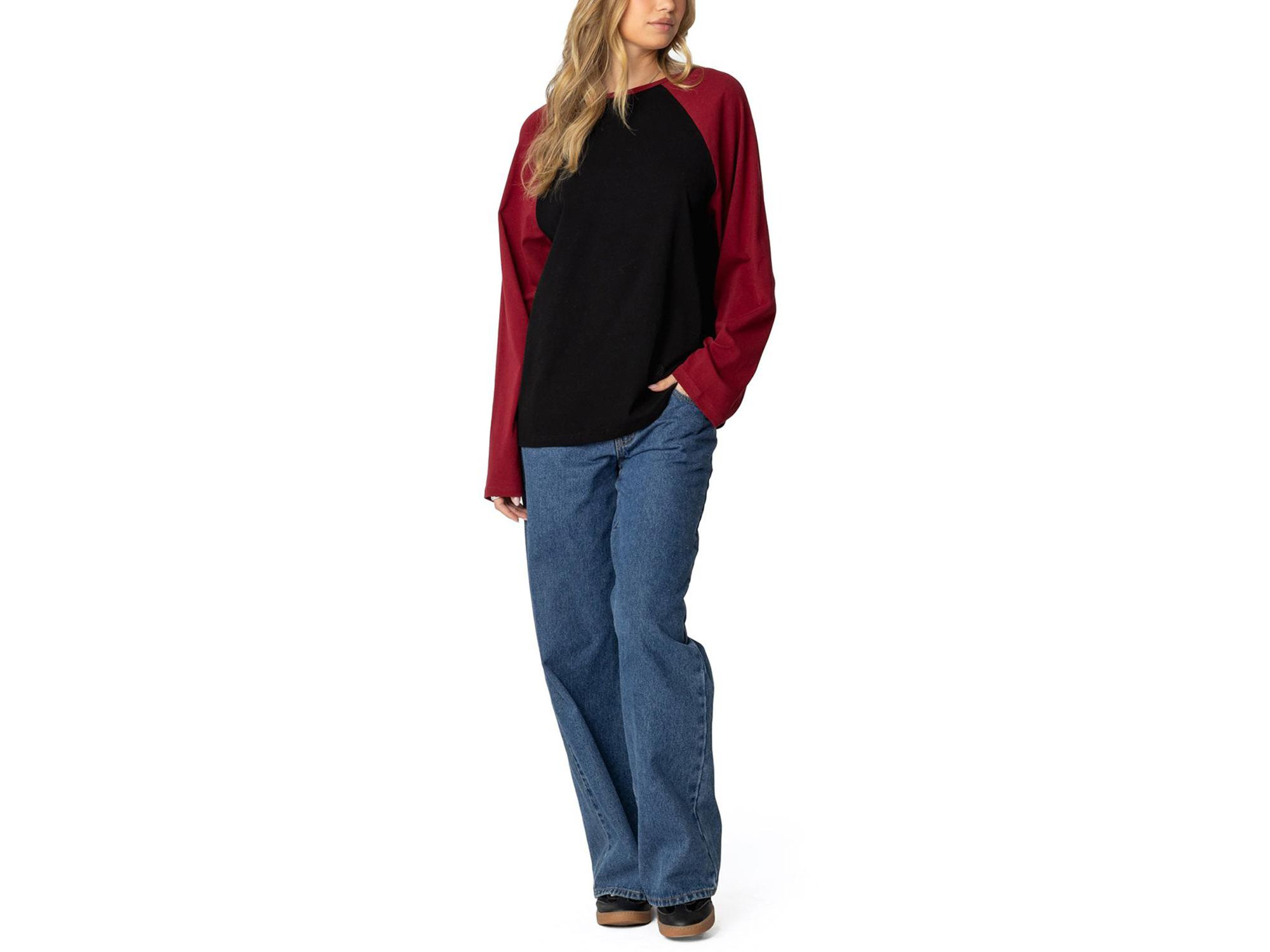Oversized Raglan Long Sleeve T Shirt — Image 3