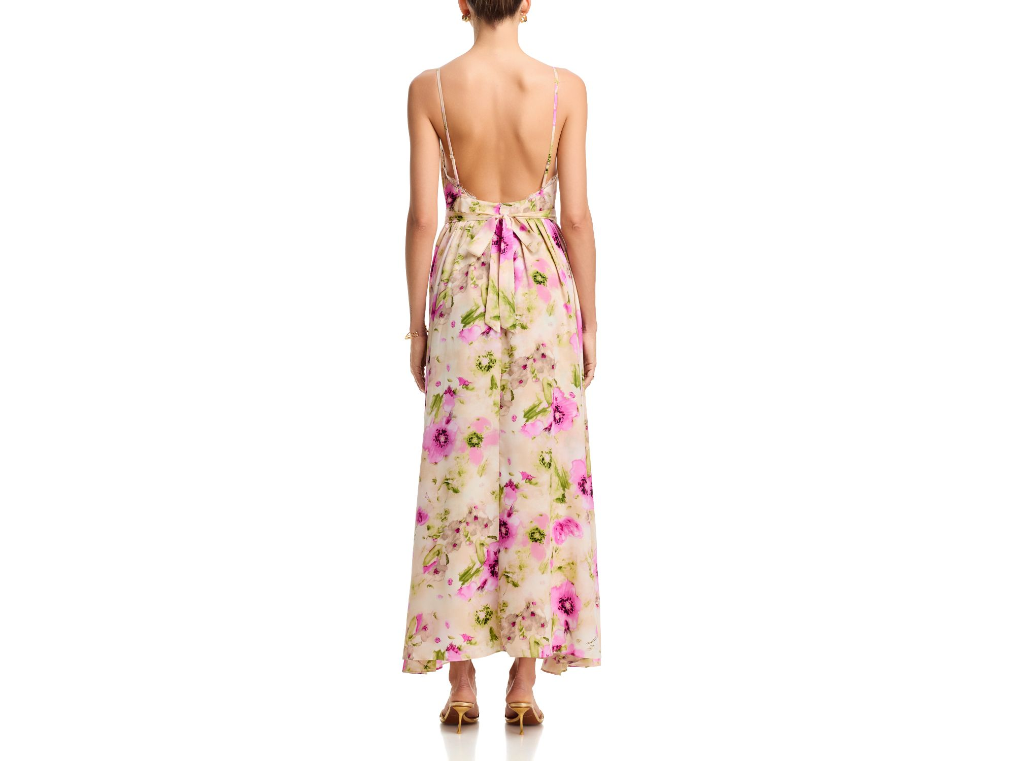 Floral Lace Trim Maxi Dress - Exclusive — Image 4