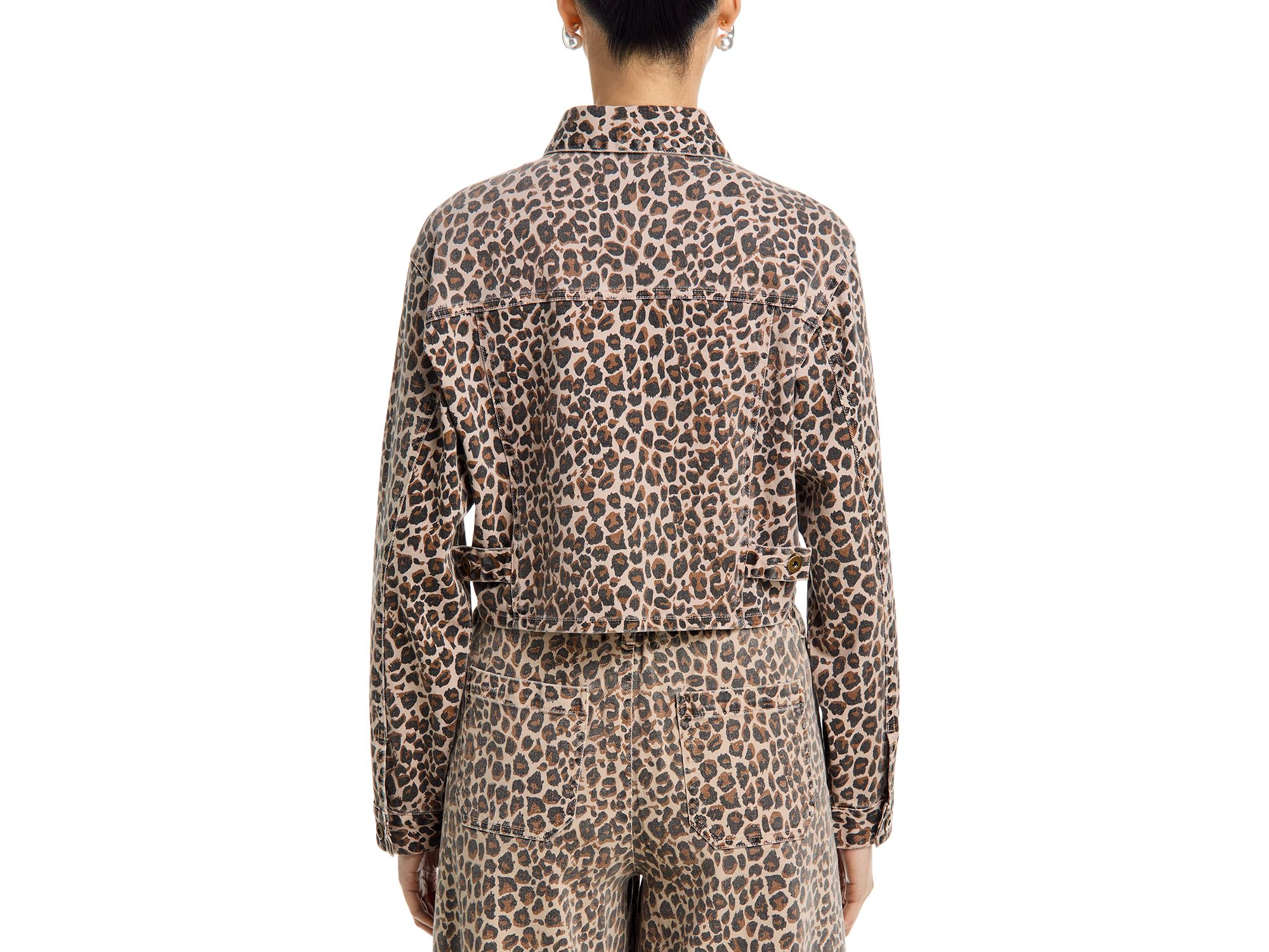 Stretch Denim Crop Jacket — Image 3
