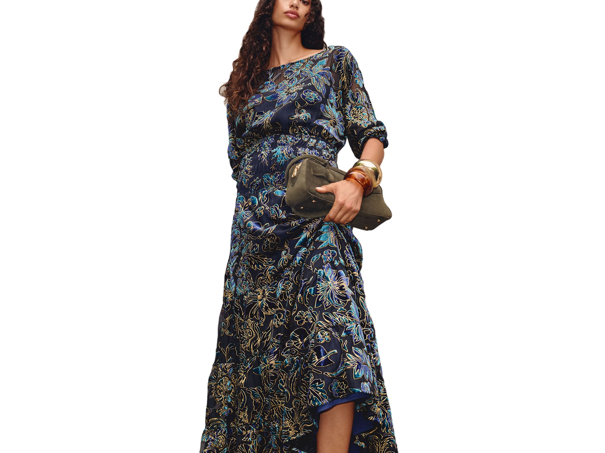 Velvet Burnout Maxi BOHO Dress - Exclusive — Image 5