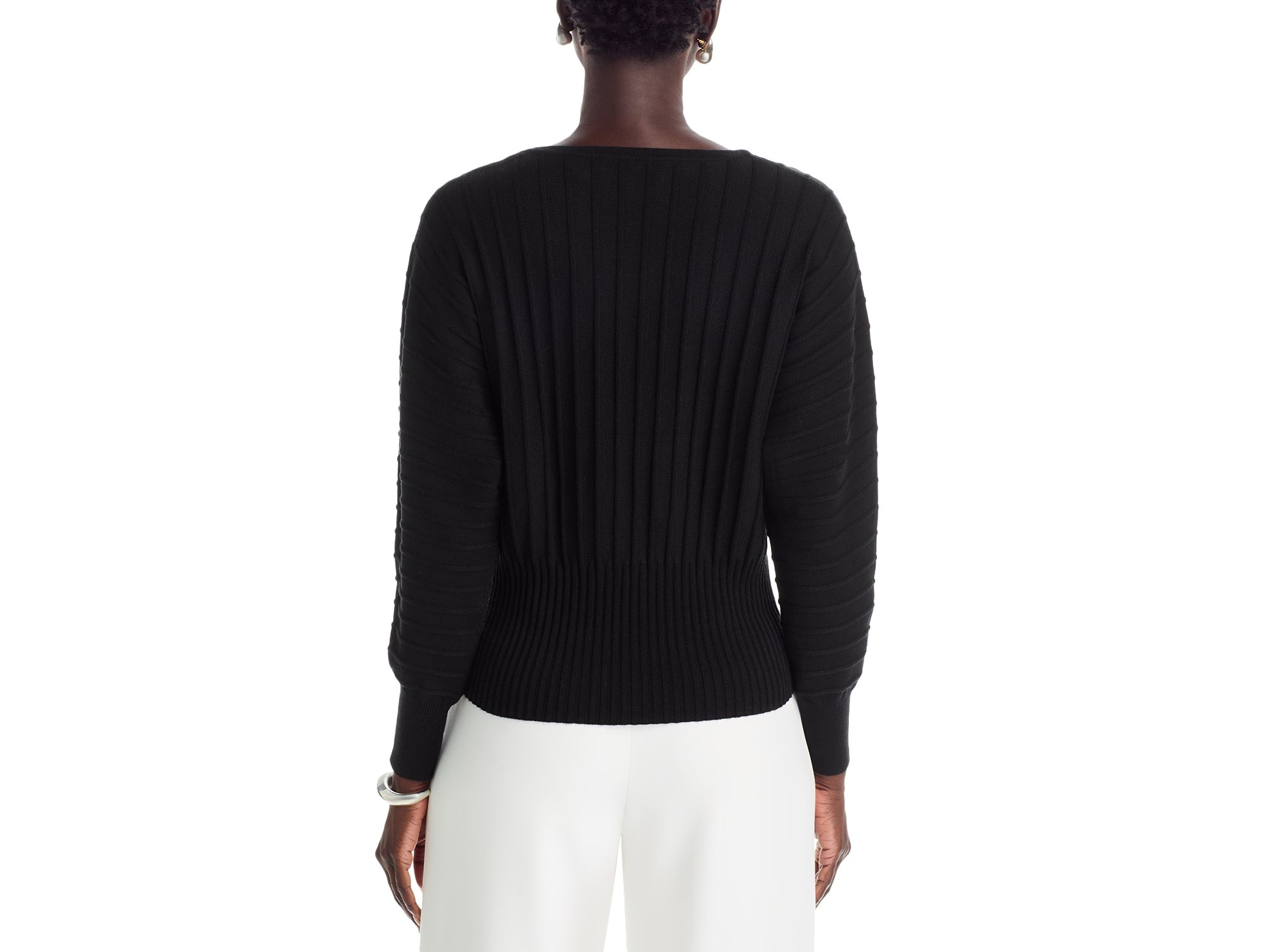 Dolman Sleeve Ribbed Sweater — Image 3