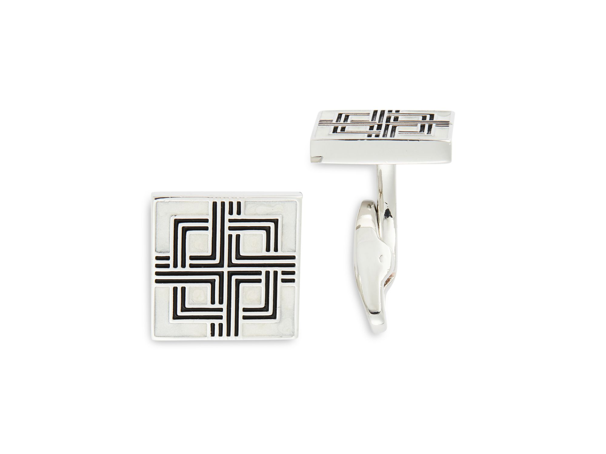 Square Mother Of Pearl Cufflinks - Image 1