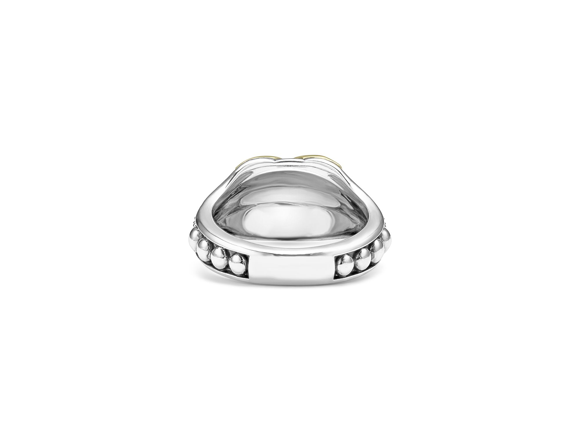 18K Yellow Gold & Sterling Silver Embrace Diamond Pavé X Ring — Image 5