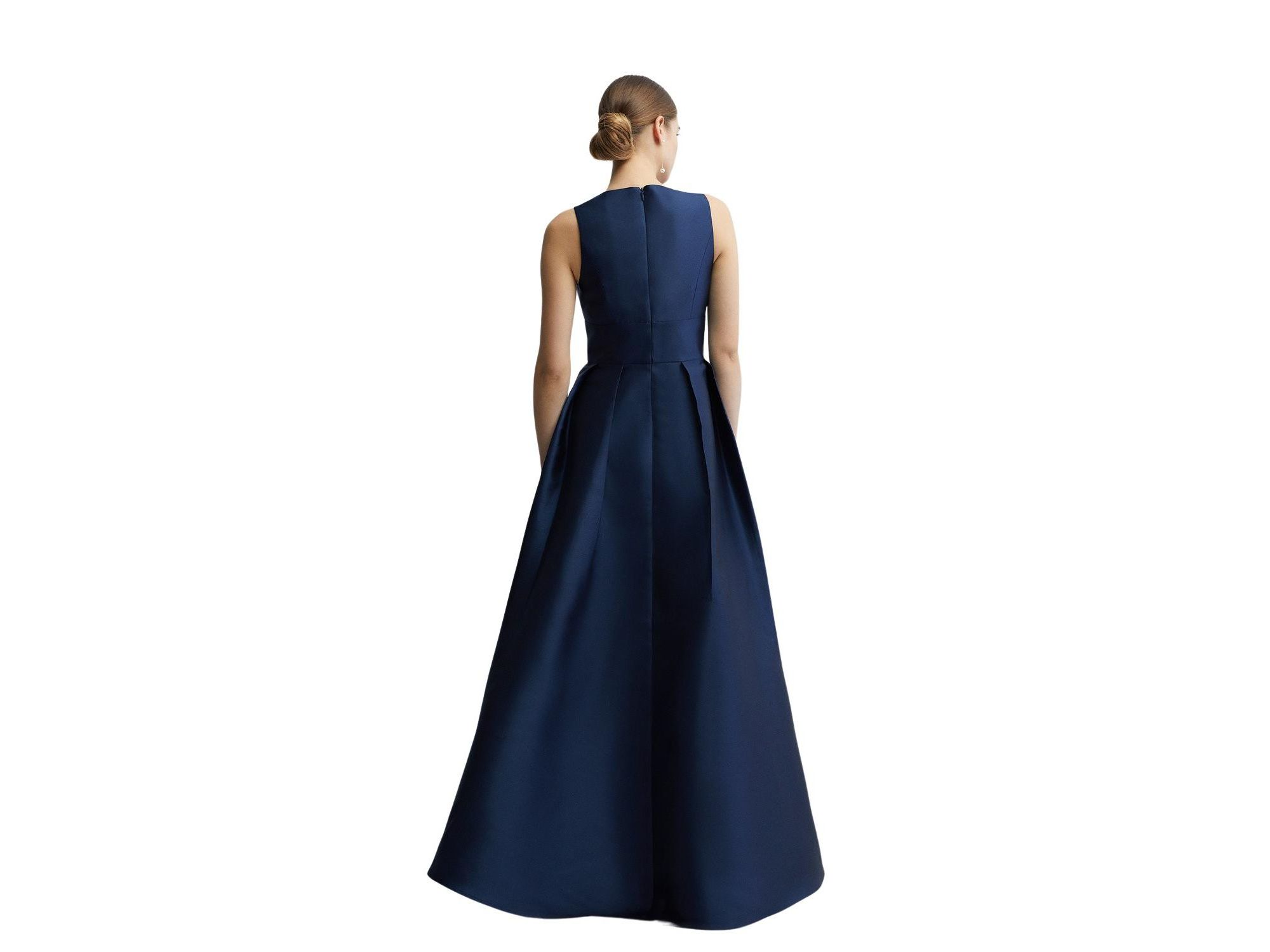Sleeveless Plunge Waterfall Maxi Dress — Image 4