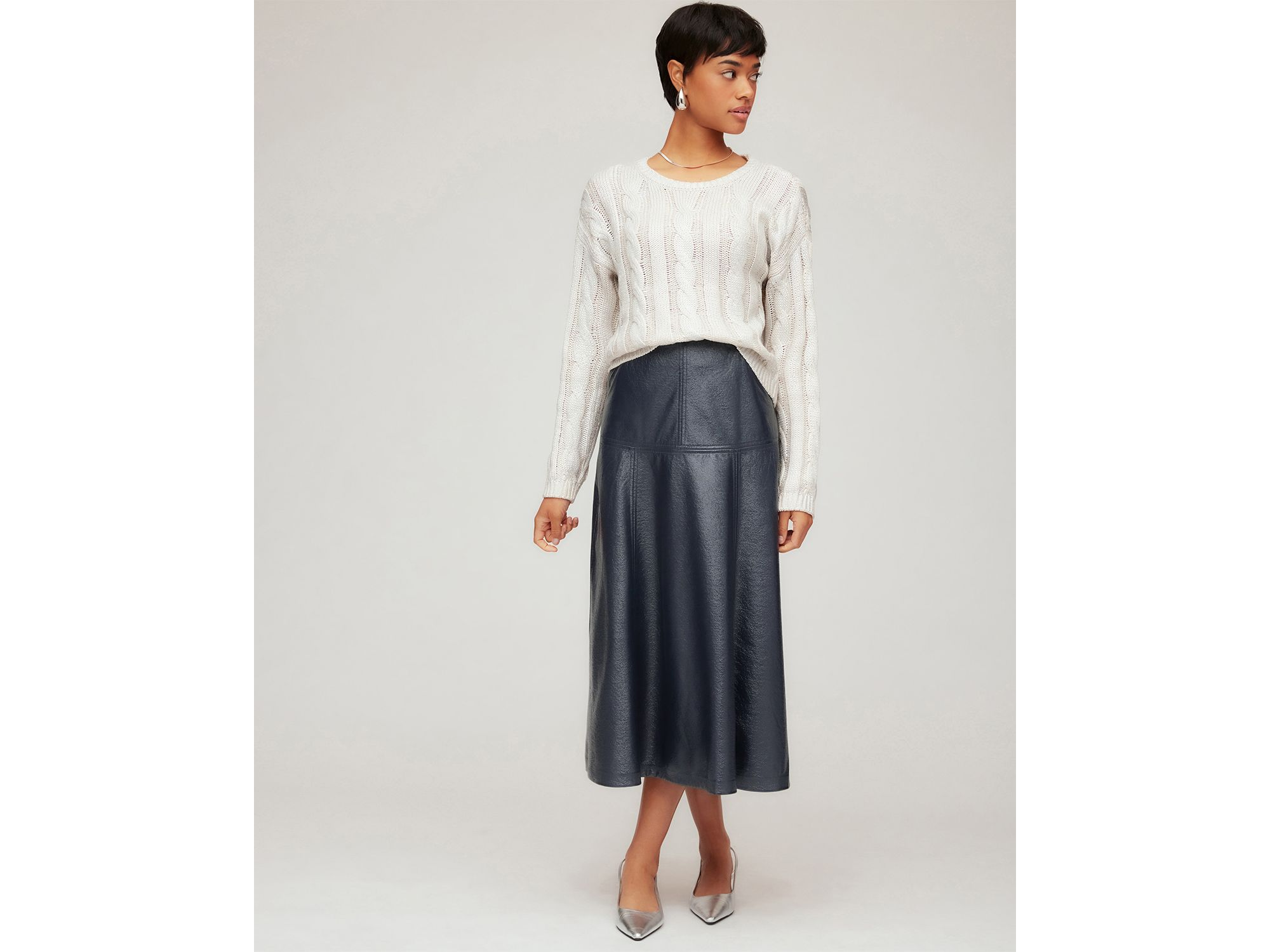 Bronwyn Faux Leather Skirt — Image 4