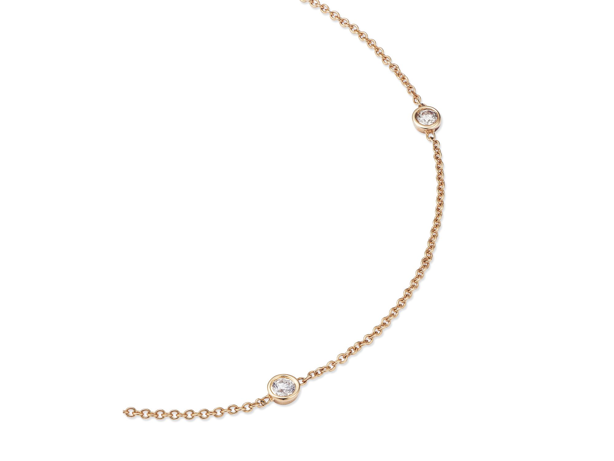 Diamond Bezel Ankle Bracelet in 14K Yellow Gold, 0.20 tcw — Image 3