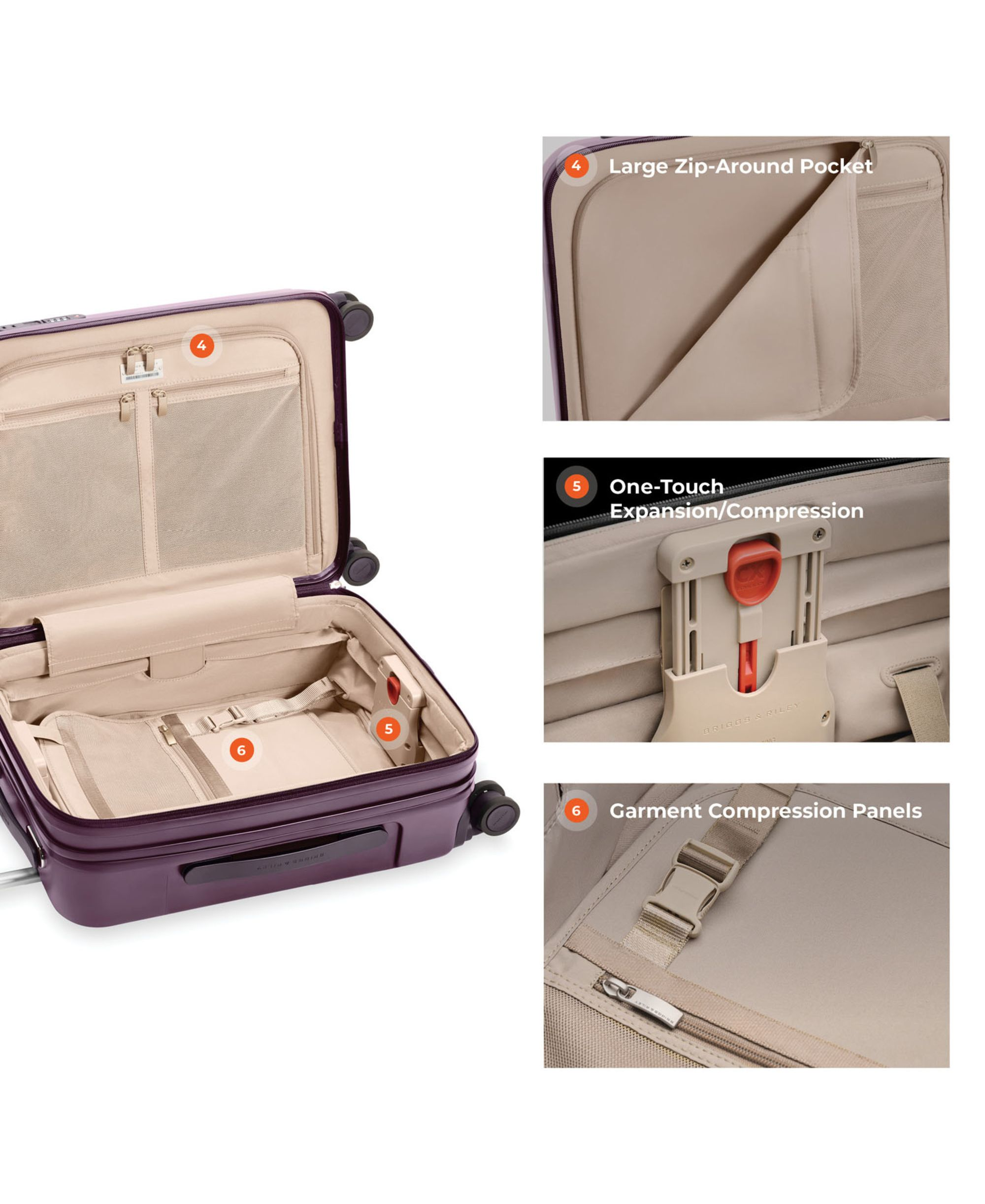 Sympatico Global Carry On Expandable Spinner Suitcase — Image 6