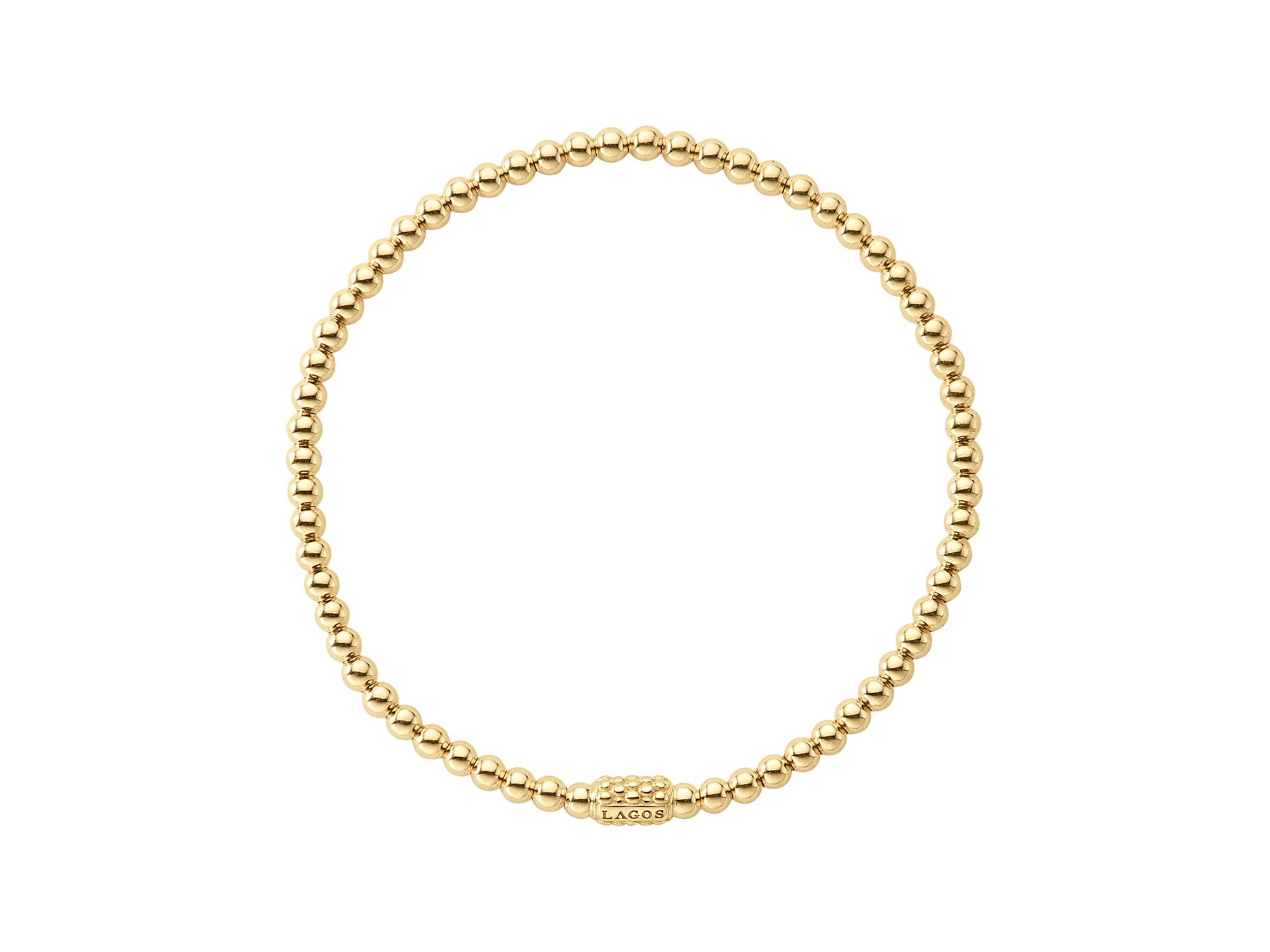 Caviar Gold Collection 18K Gold Beaded Bracelet, 3mm — Image 6