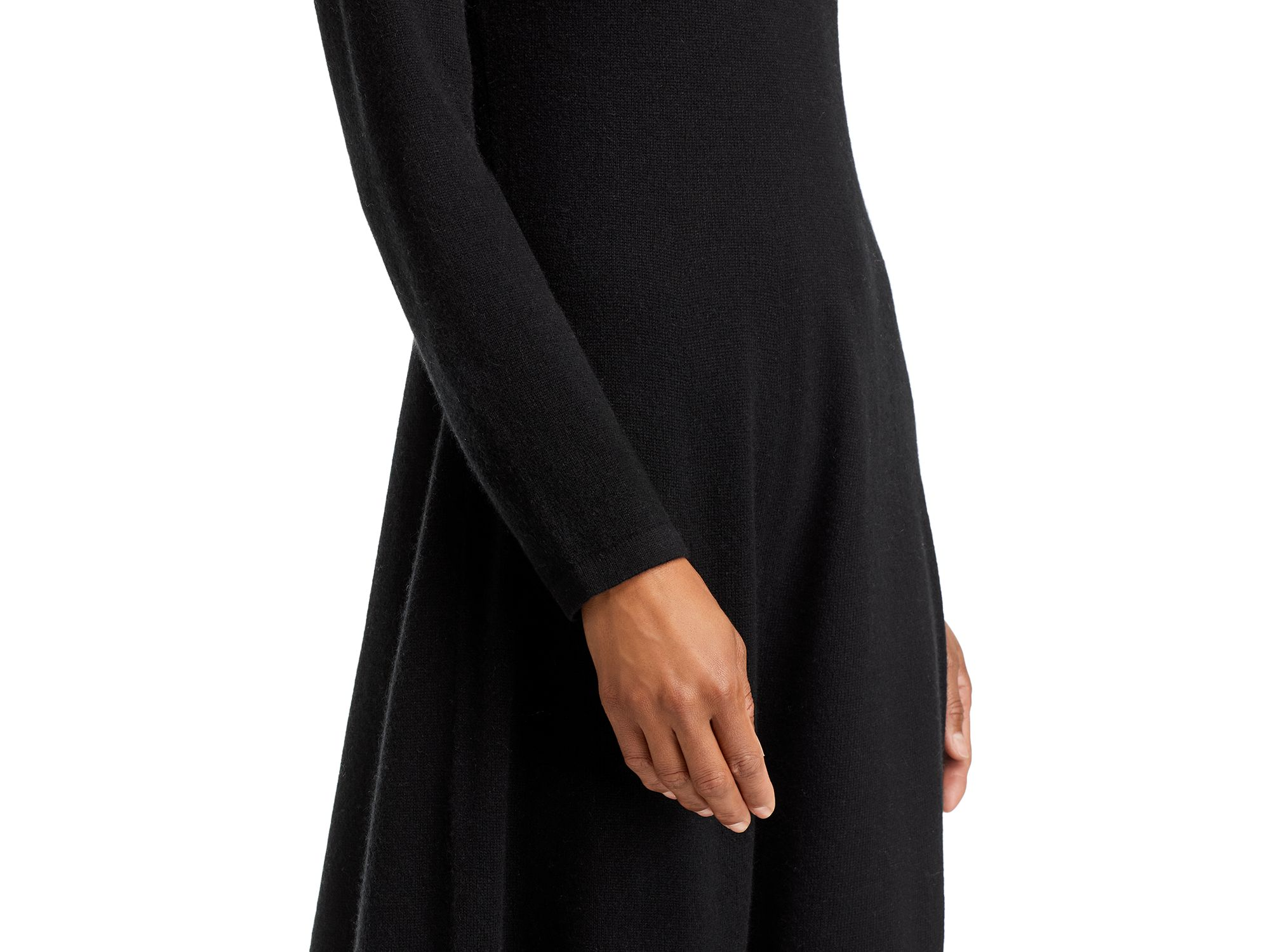 100% Cashmere Mock Neck Dress — Image 4