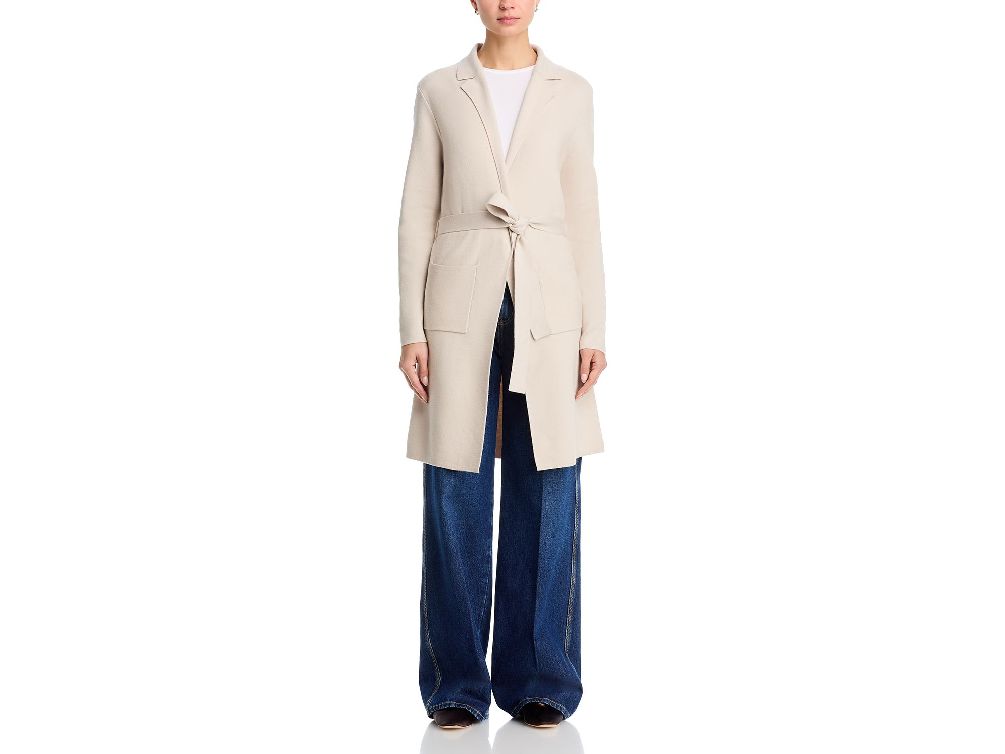 Knit Belted Cardigan Sweater — Image 3