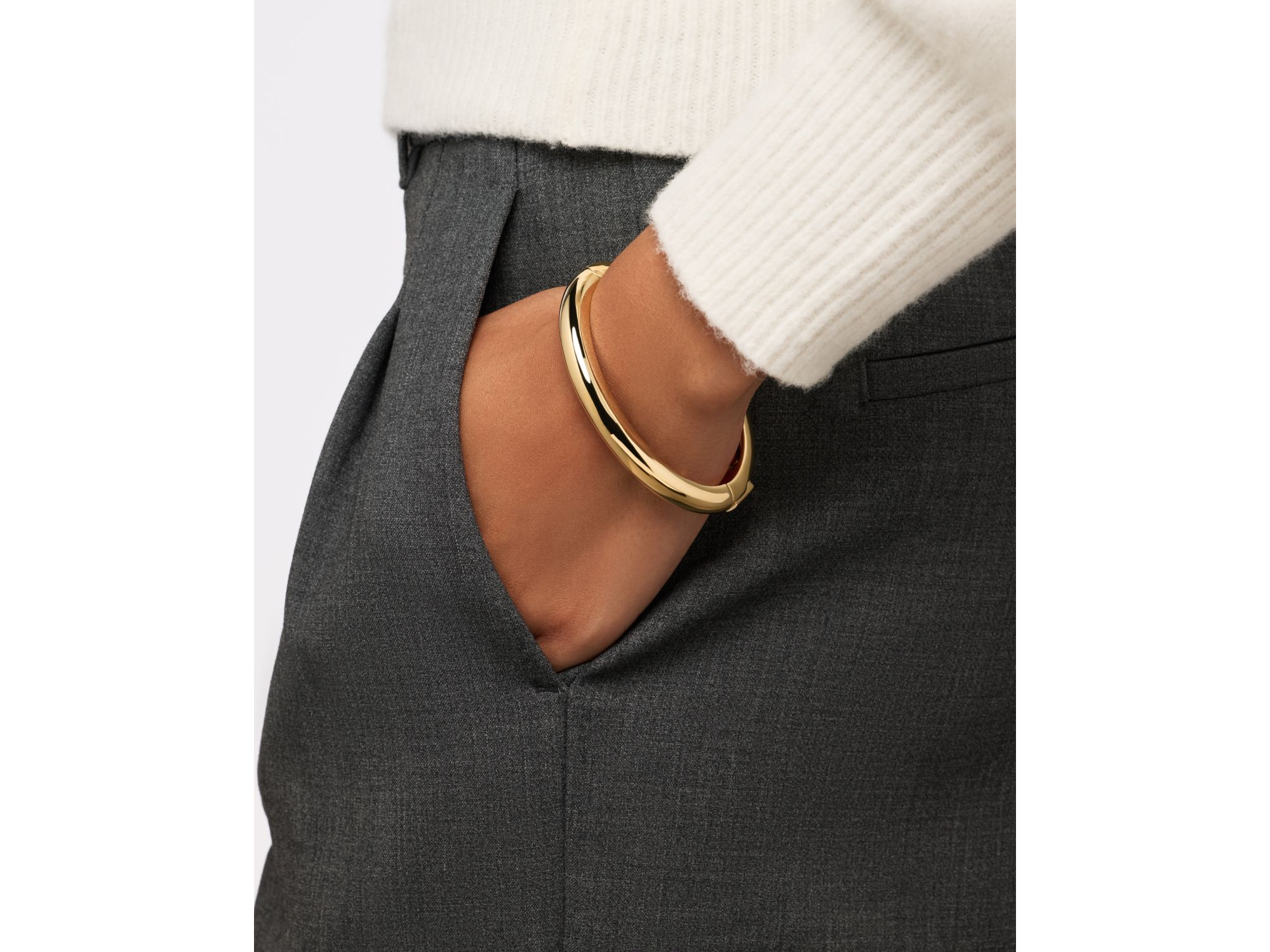 Tia Gold Bangle Bracelet — Image 3