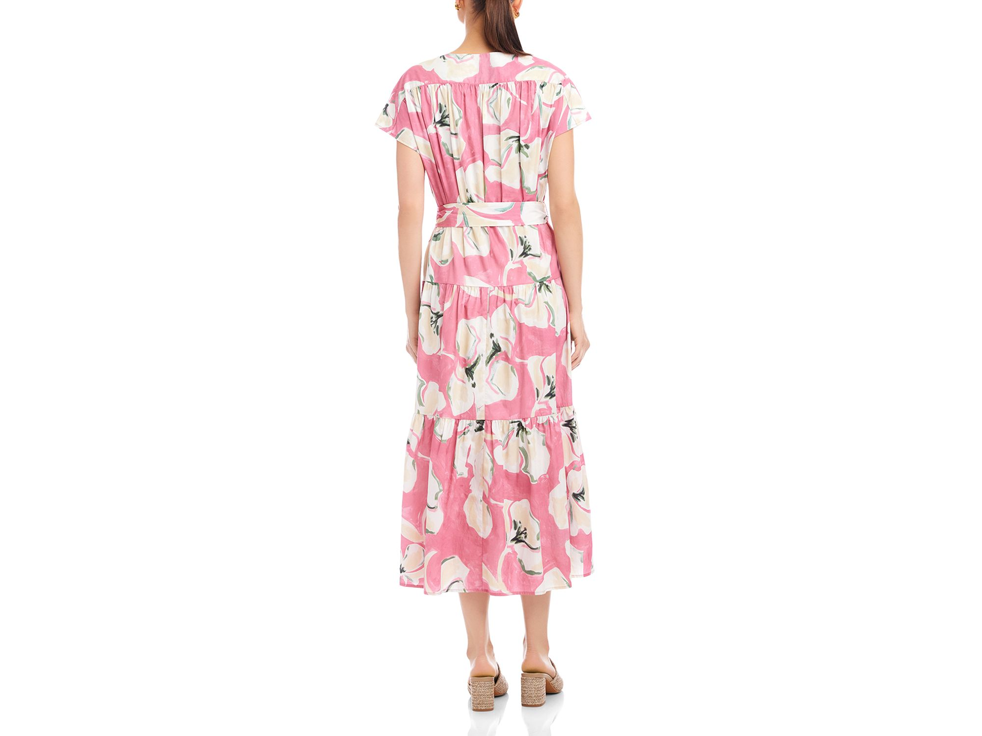 Kristine Tiered Front Slit Midi Dress — Image 4