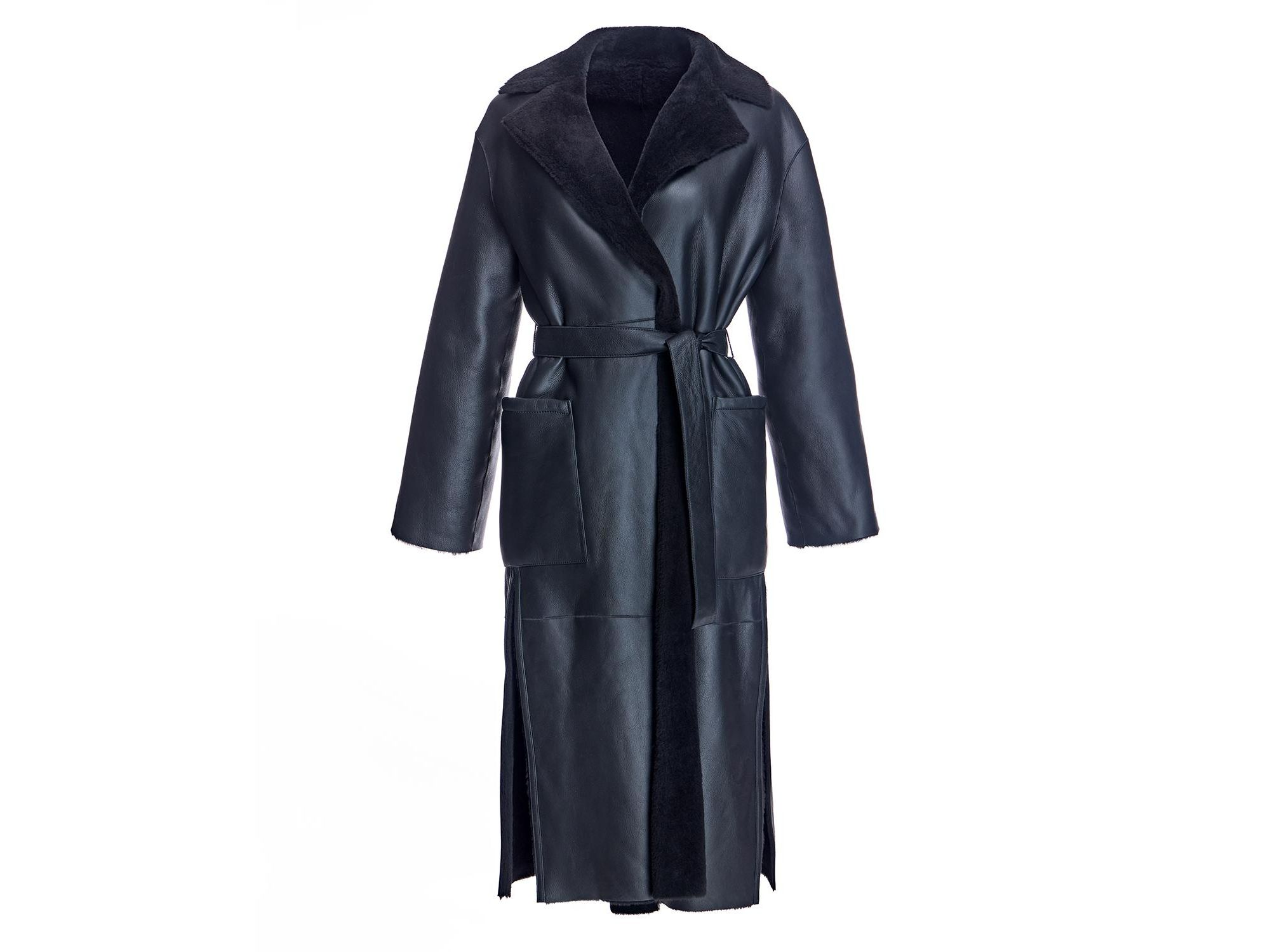 Shearling Lamb Wrap Coat — Image 4