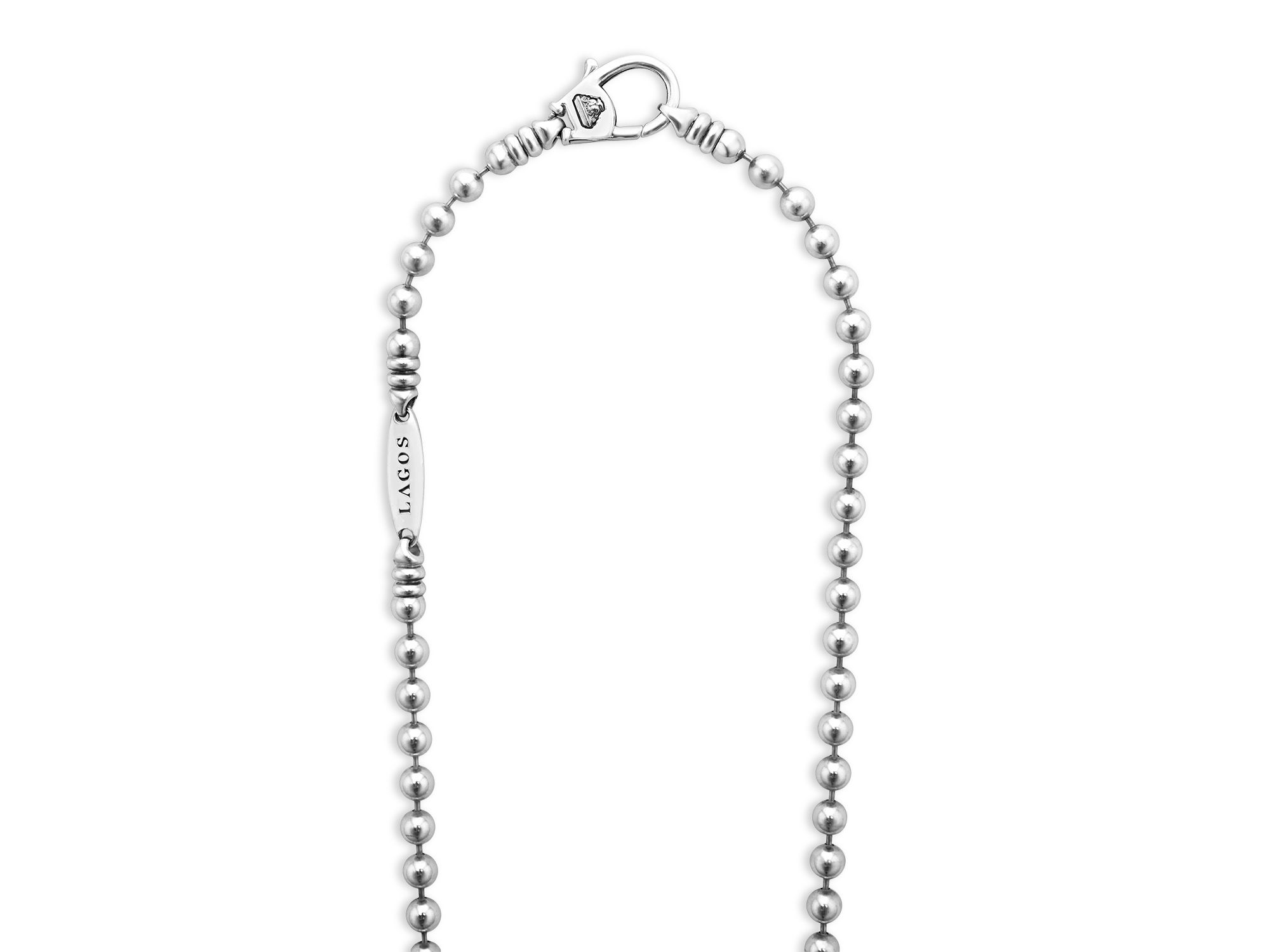 Men's 18K Yellow Gold & Sterling Anthem Ball Chain Link Station Necklace - Exclusive — Image 3
