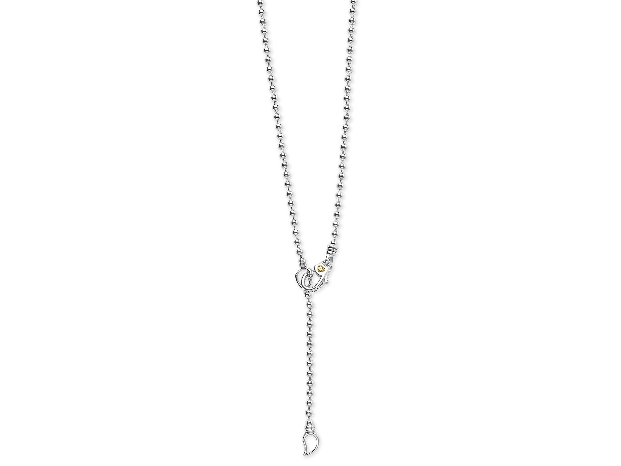 18K Yellow Gold & Sterling Caviar Lux Diamond Clip Pendant Necklace, 16-18" - Exclusive — Image 3