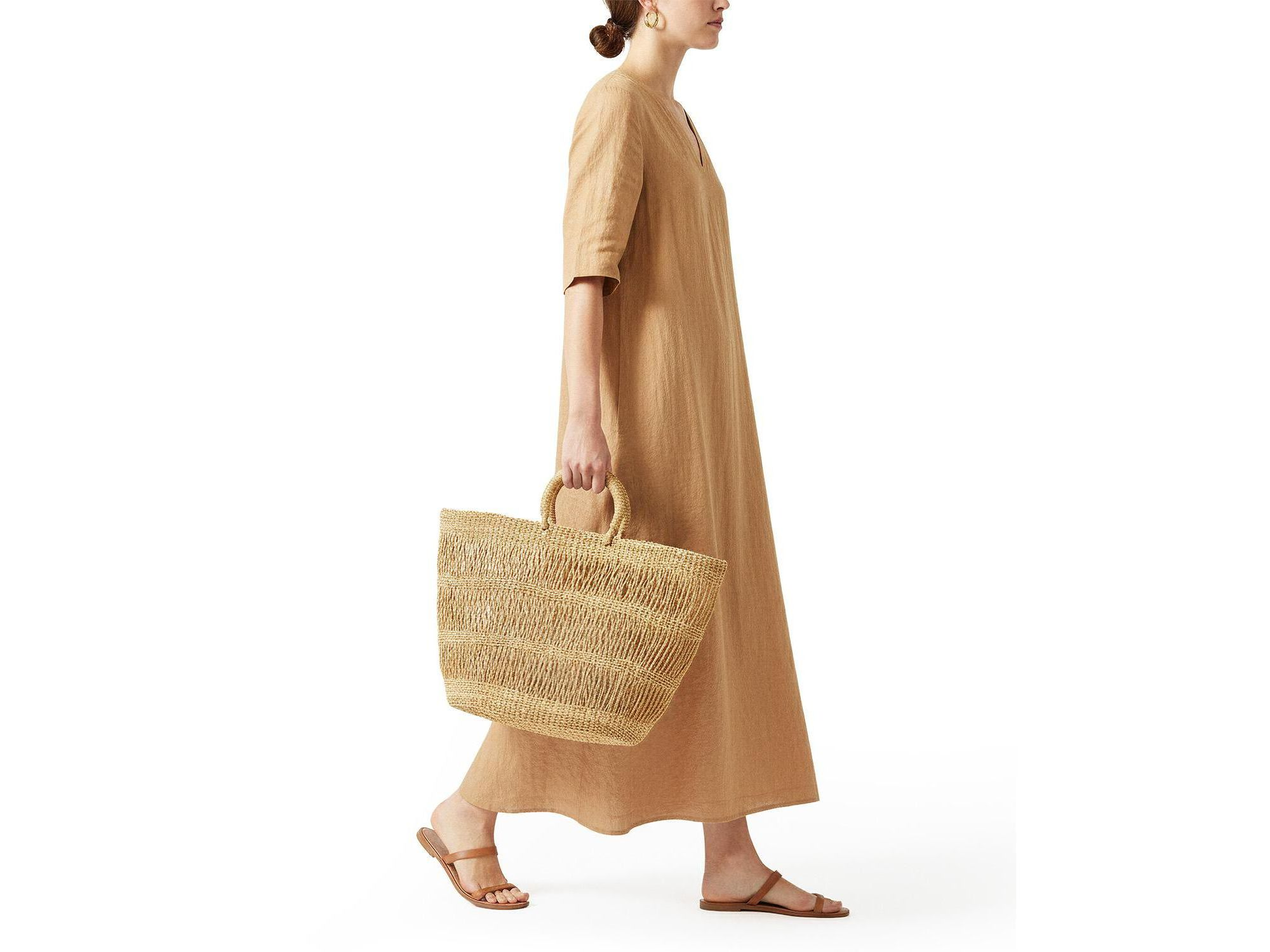 Large Open Weave Bolga Tote Bag — Image 3