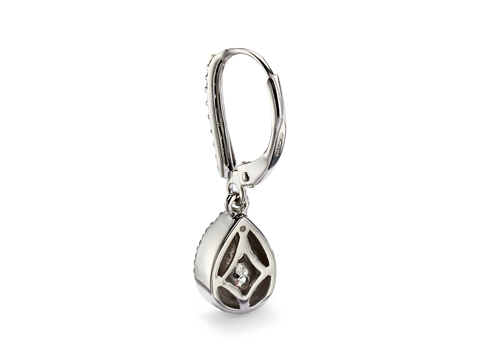 Diamond Drop Earrings in 14K White Gold, .50 tcw — Image 4