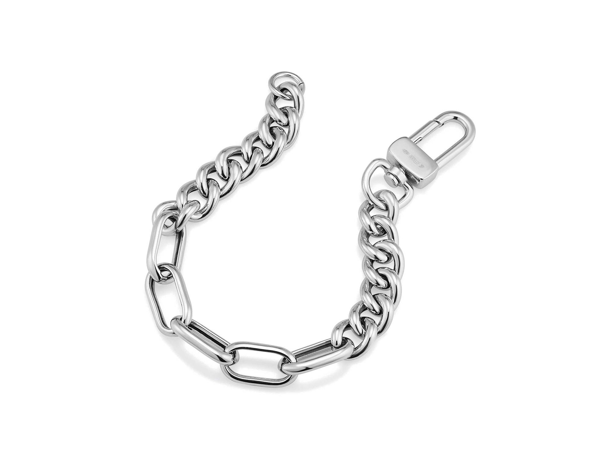Sterling Curb Clip Link Connector Clasp Bracelet — Image 6