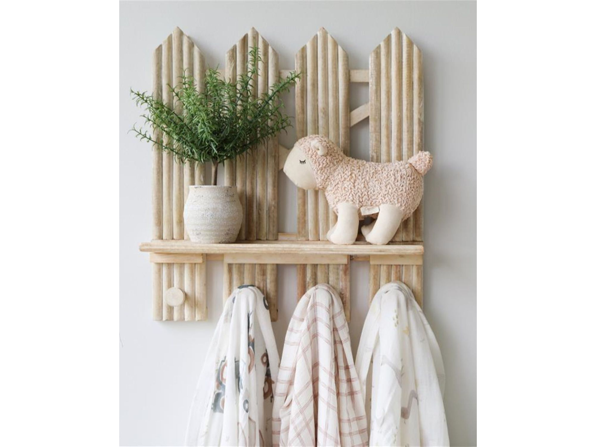 Charlie Farmhouse Fence Wall Shelf — Image 3