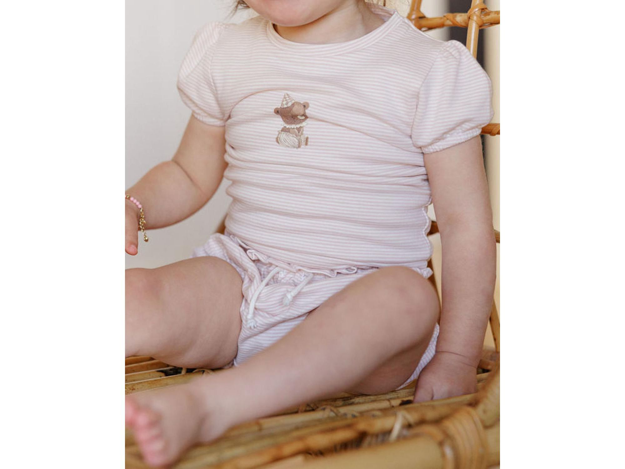 Girls' Organic Bear Collection French Terry Tee and Short Set - Baby, Little Kid — Image 3