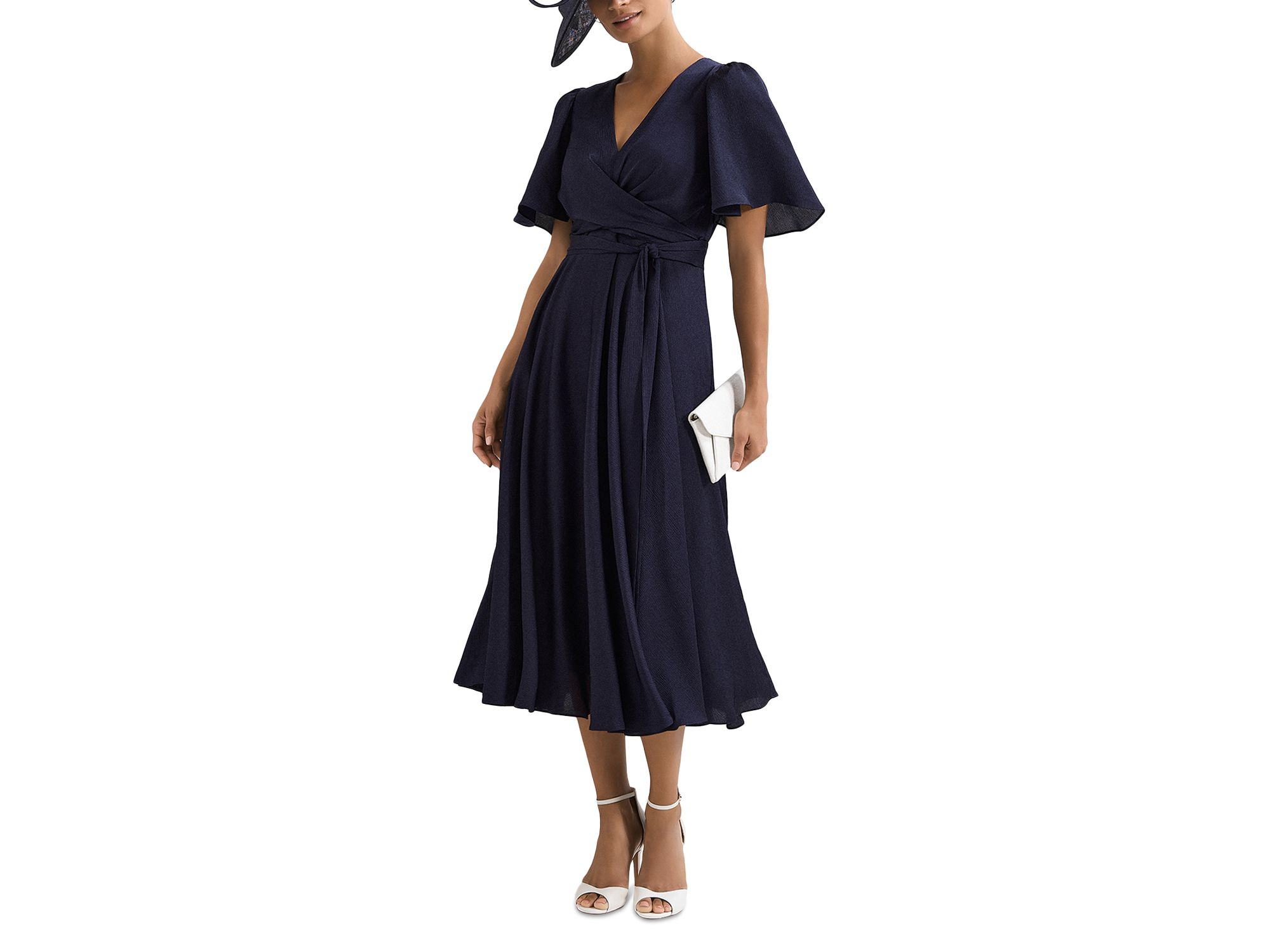 Abbie Textured Faux Wrap Dress — Image 6