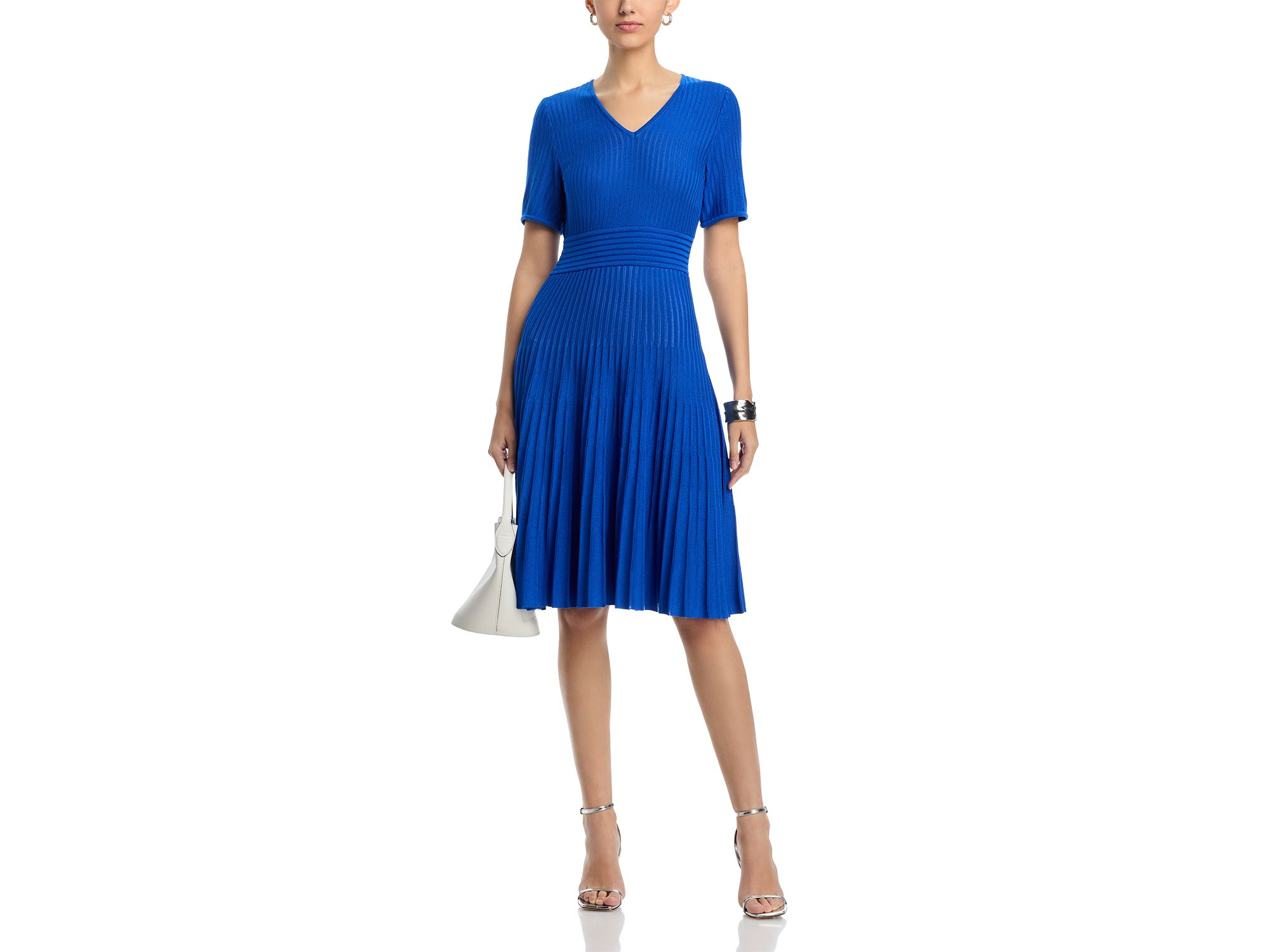 Fit And Flare Ribbed Knit Dress — Image 3